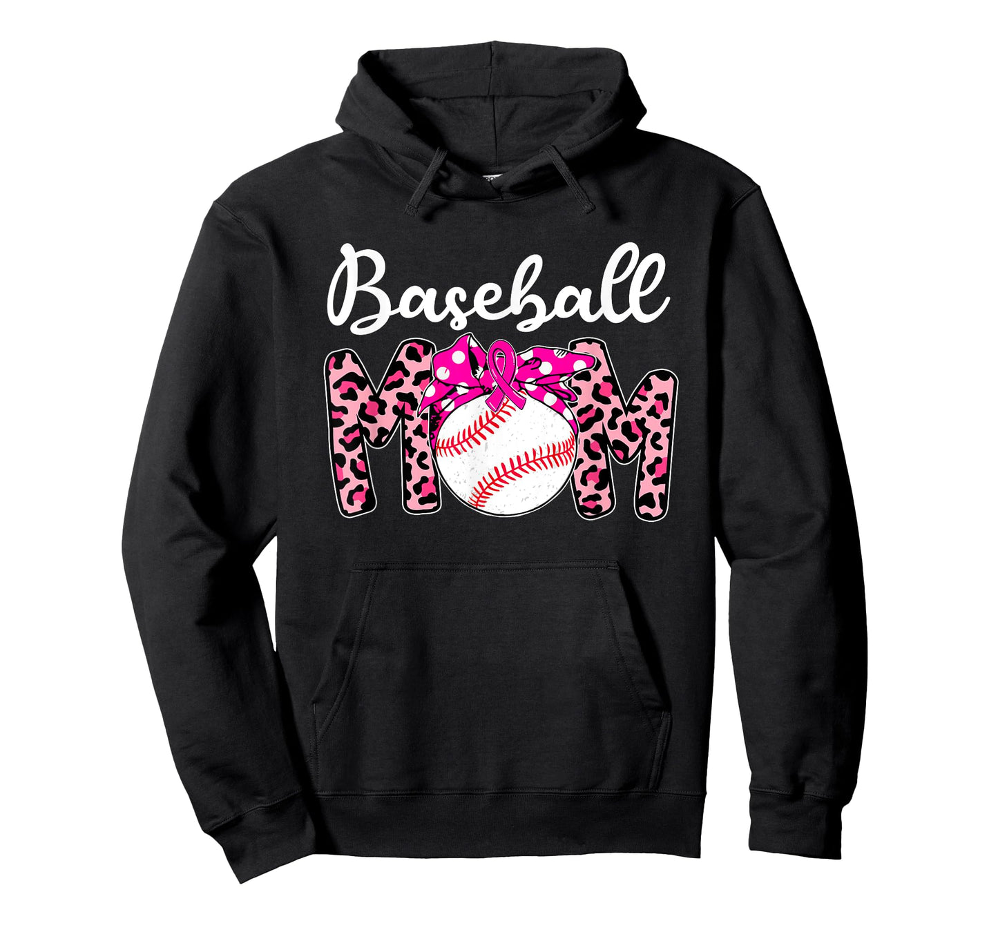 Baseball Mom Pink Ribbon Breast Cancer Awareness Fighters T-Shirt