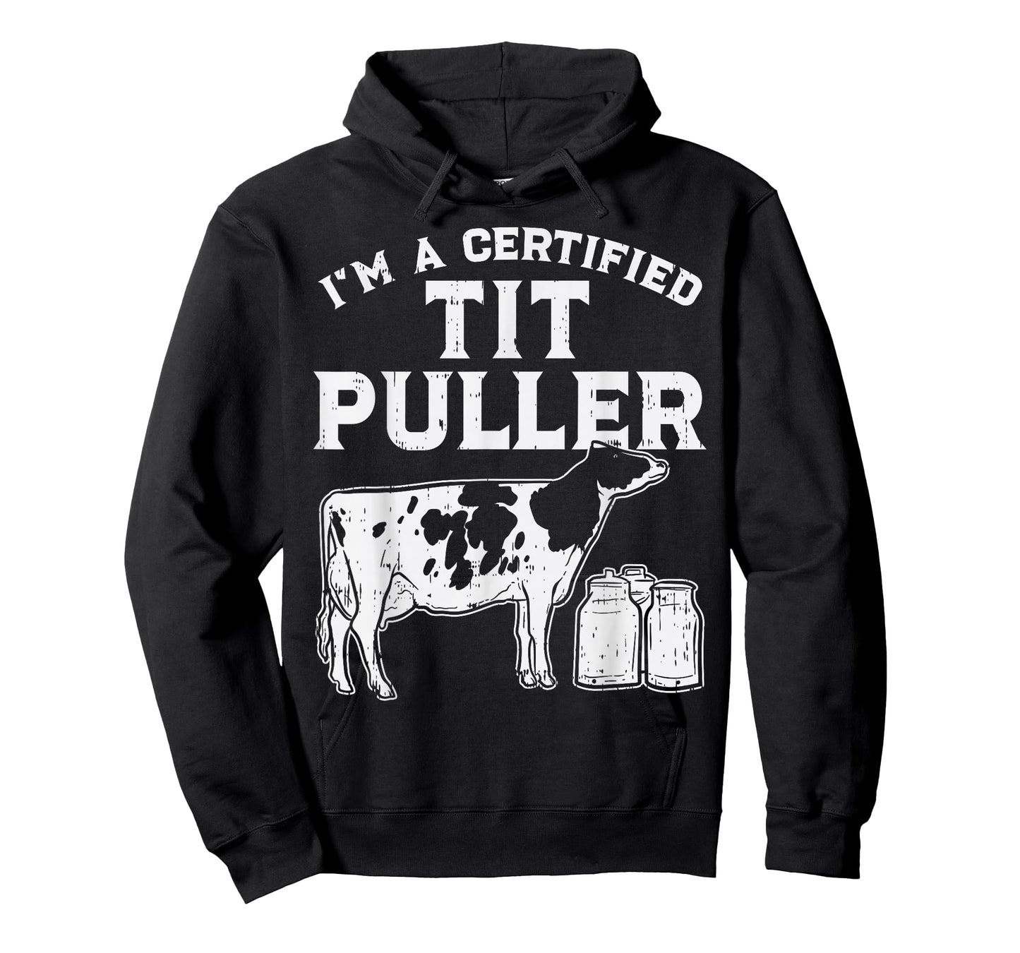 Certified Tit Puller Cow Farming Farm Animal Farmer Gift T-Shirt