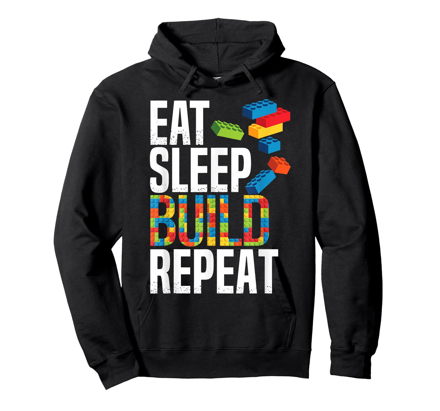 Eat Sleep Build Repeat Building Blocks Bricks Master Builder T-Shirt