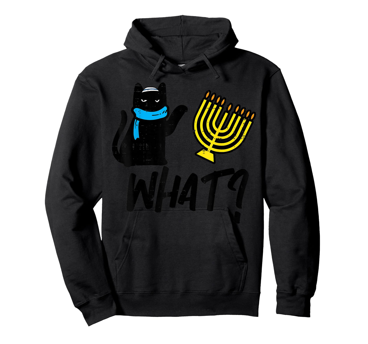 Hanukkah Cat What Funny Chanukah Jewish Women Girls Kids T-Shirt