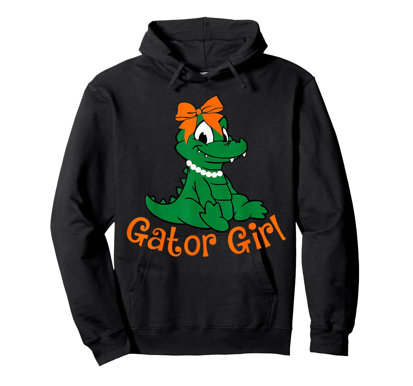 Gator Girl Cute Orange Bow Gator Women Girls Kids T-Shirt