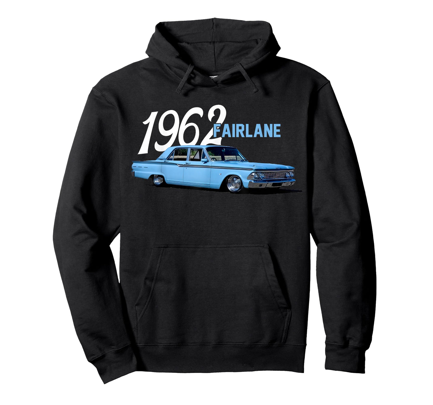 1962 62 Fairlane Classic Vintage Old Car USA Flag T-Shirt
