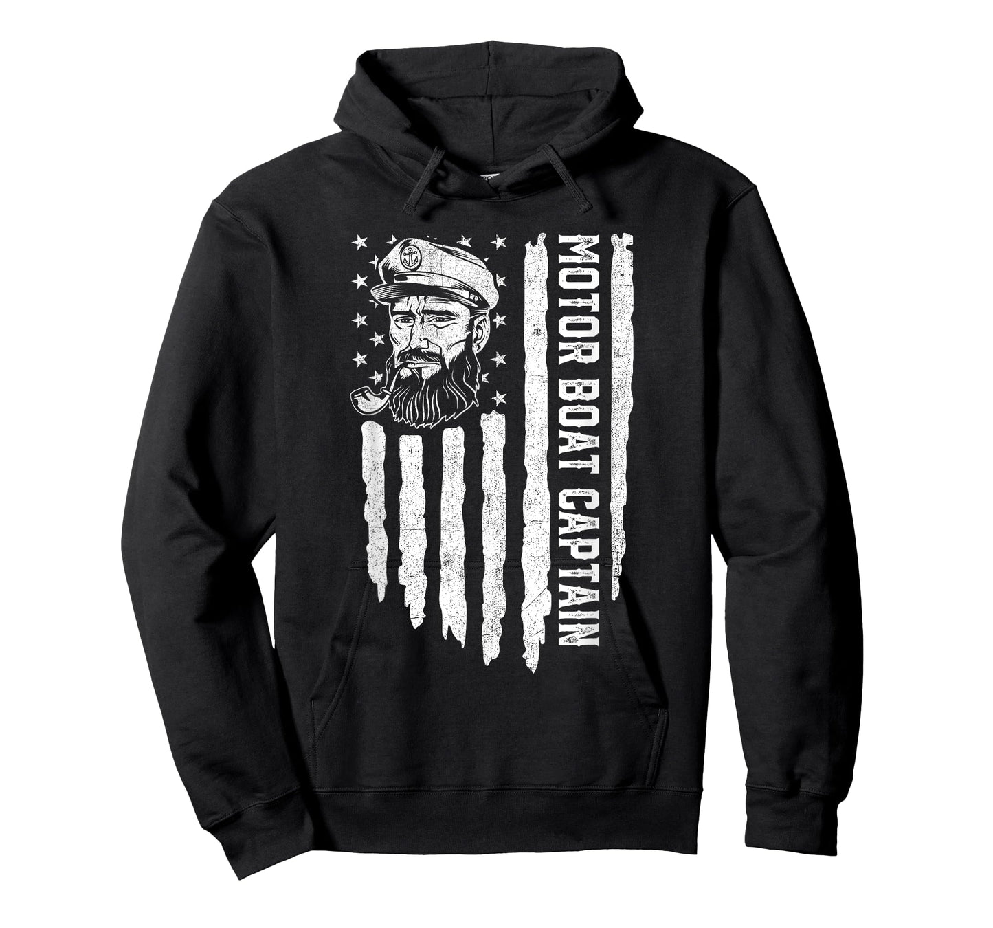 Motor Boat Captain American Flag Pontoon Boating 4th of July T-Shirt