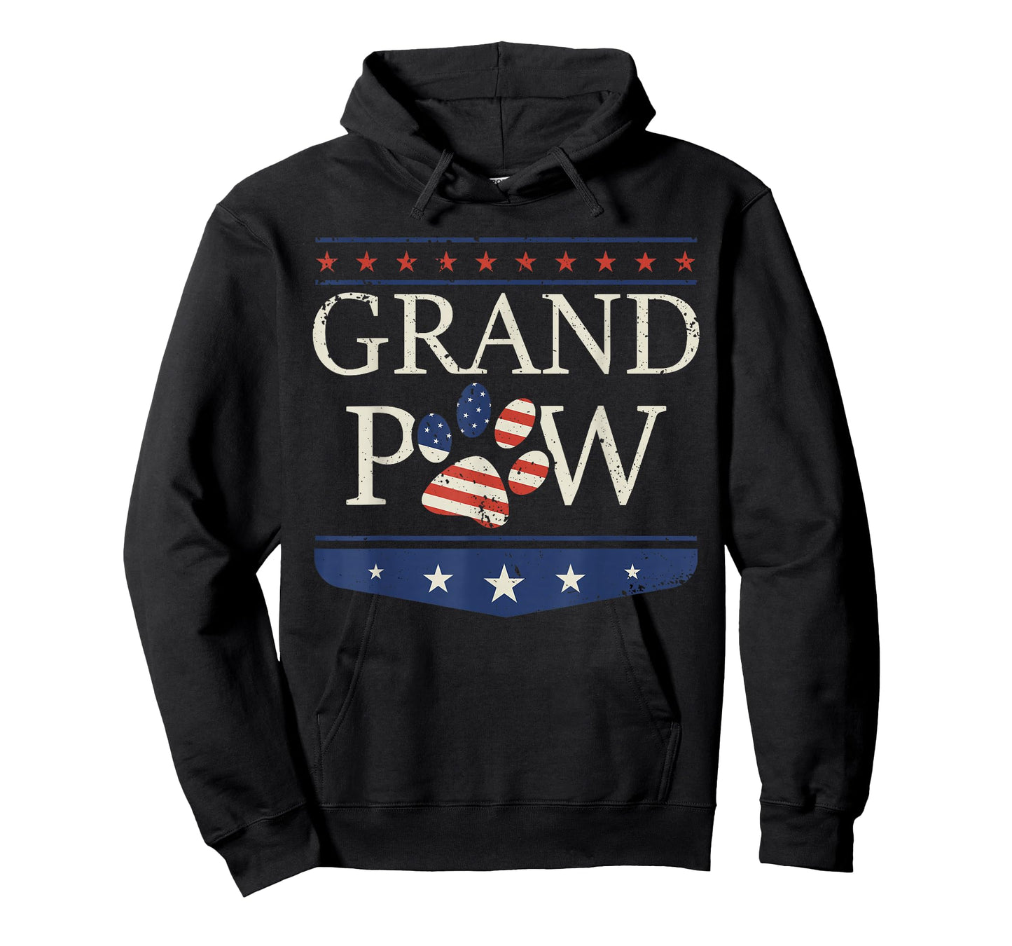 Grandpaw - Dog Grandpa Father's Day Grandkids Patriotic T-Shirt