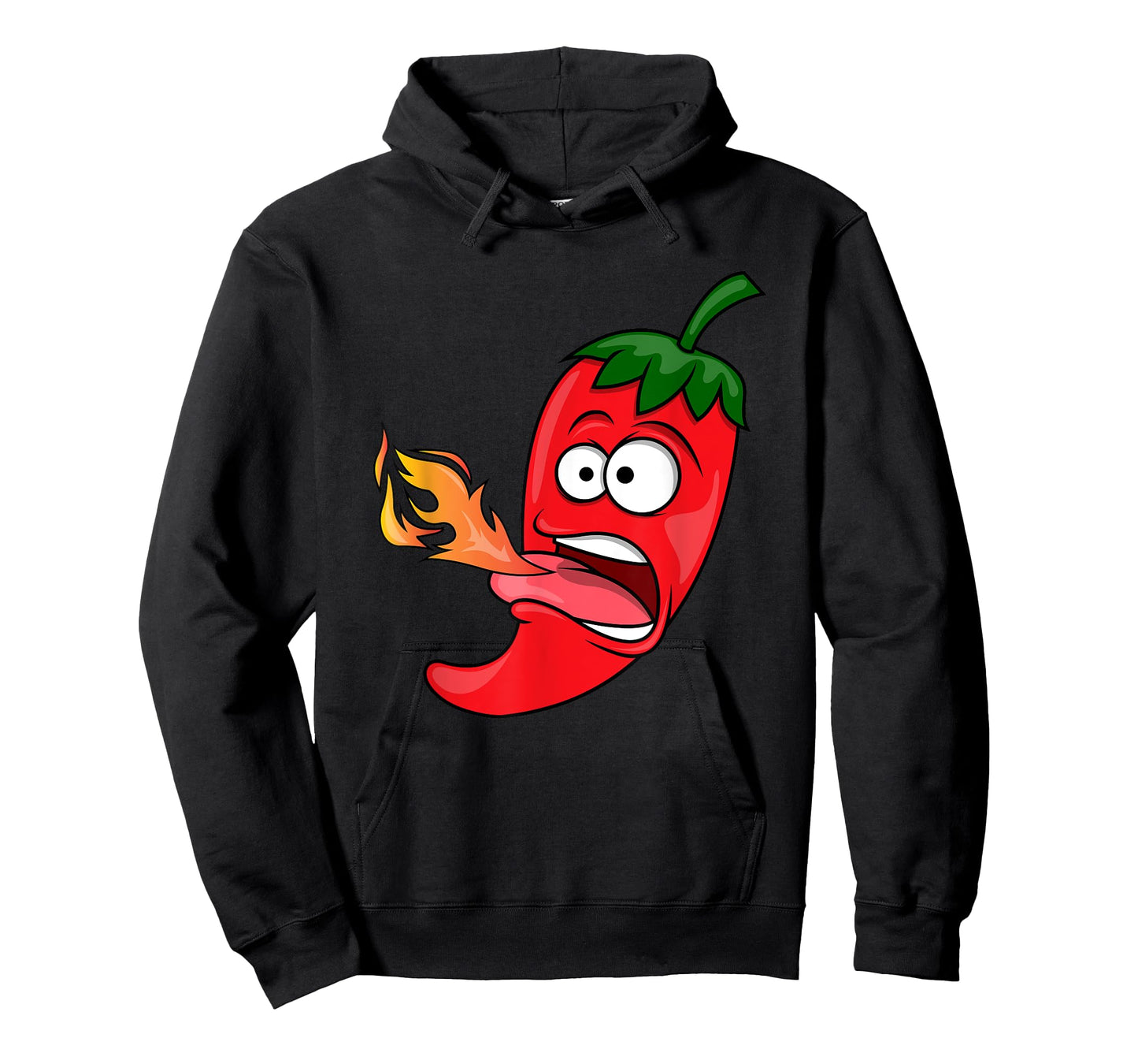 Chili Pepper Breathing Fire T-Shirt | Red Hot Funny Cartoon T-Shirt
