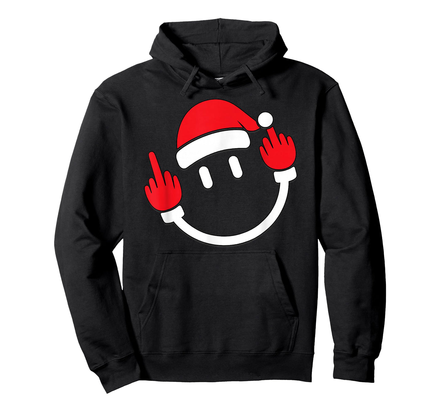 Santa Middle Finger Flip Off | Christmas Profanity Xmas T-Shirt