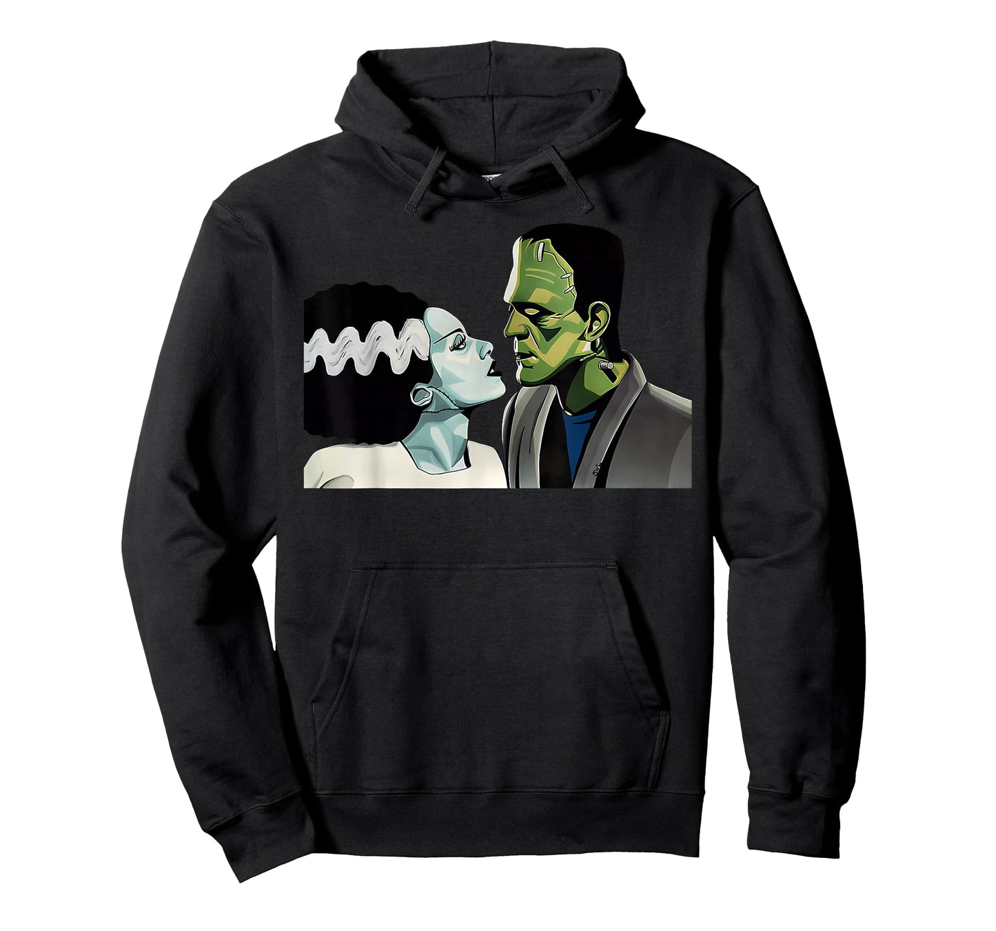 Funny Frankenstein Monster And Bride Halloween Romantic Kiss T-Shirt