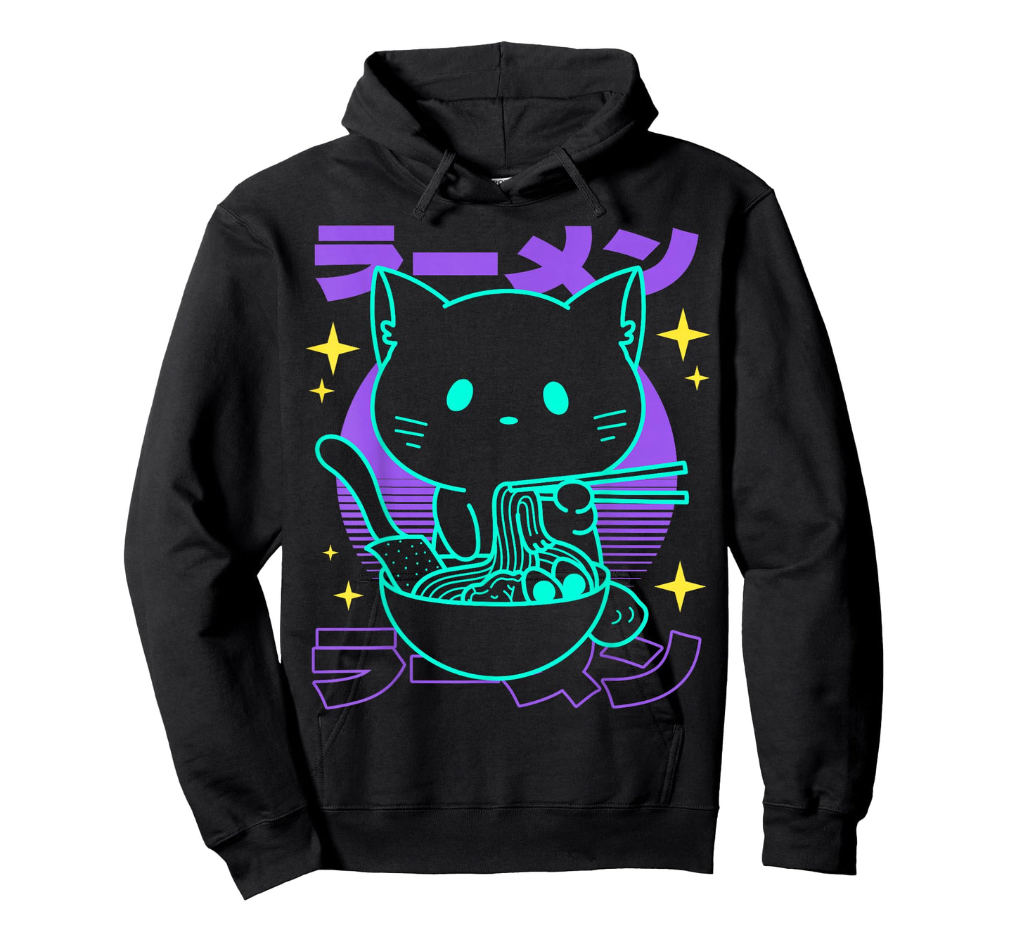 Anime Ramen Cat Japanese Retro Noodles Aesthetic Kawaii Cat T-Shirt