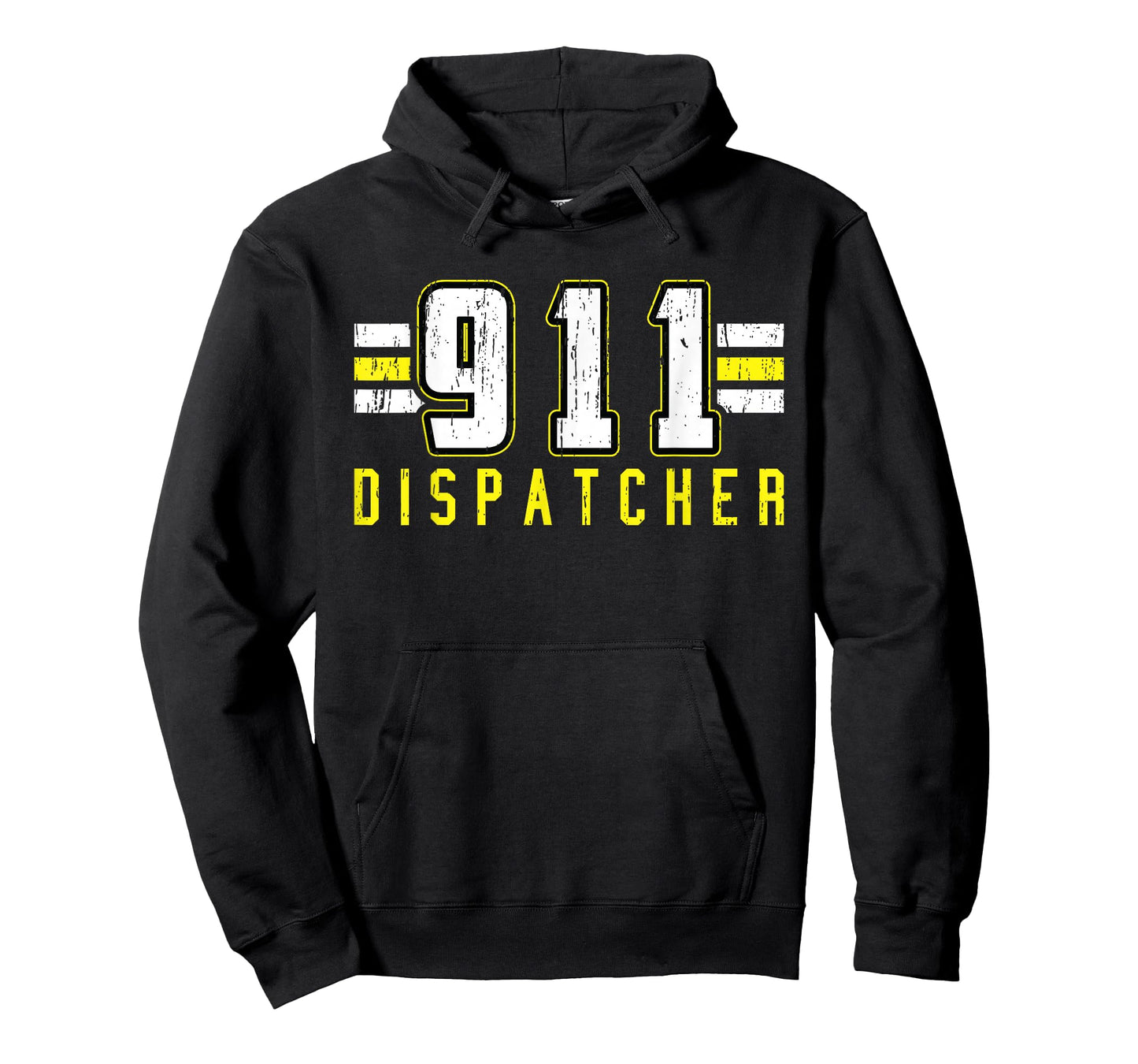 911 American Flag Dispatcher Thin Gold Line Operator T-Shirt
