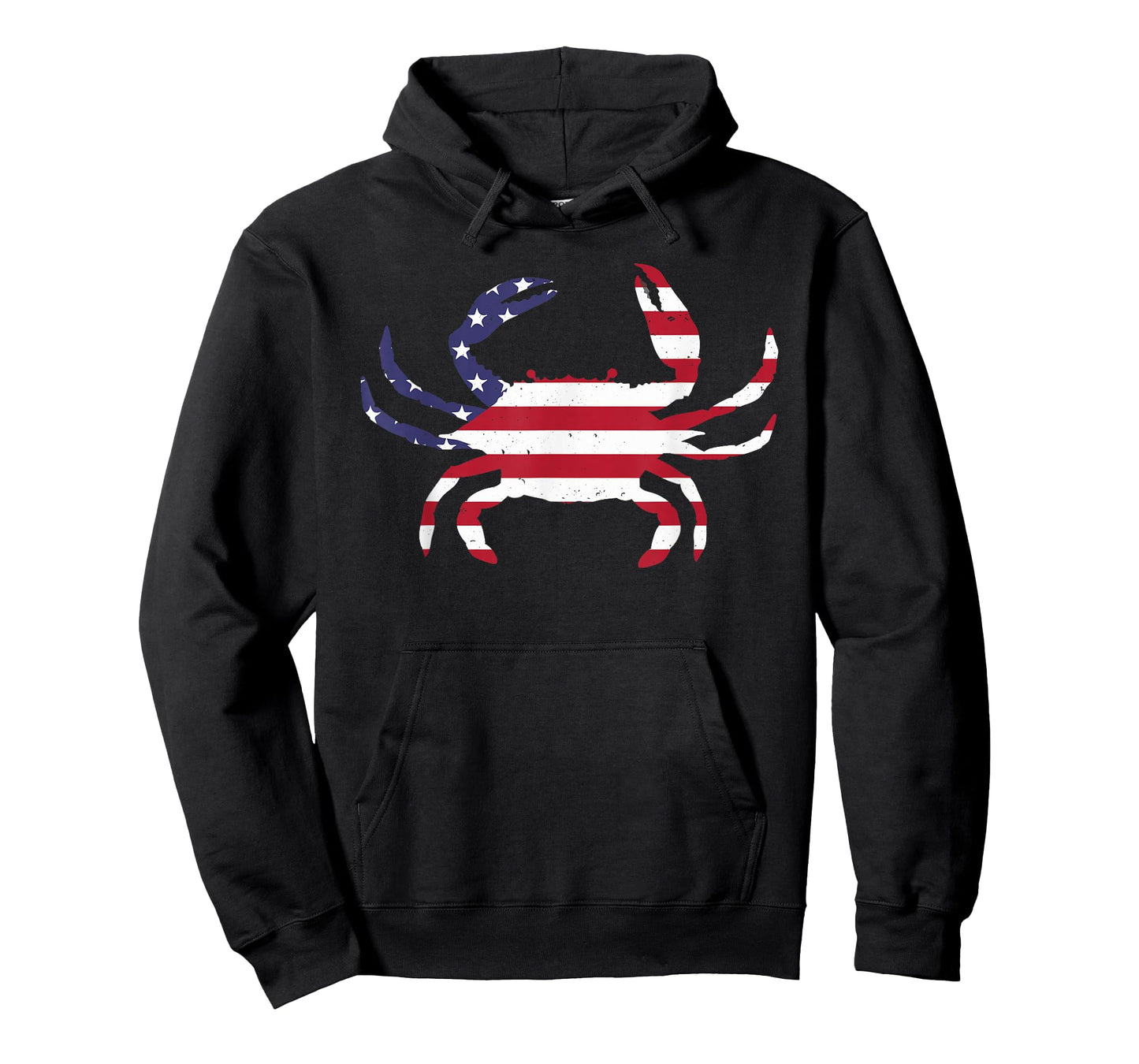 Cool Crab for Men Women Fourth July Flag Patriotic Crabbing T-Shirt