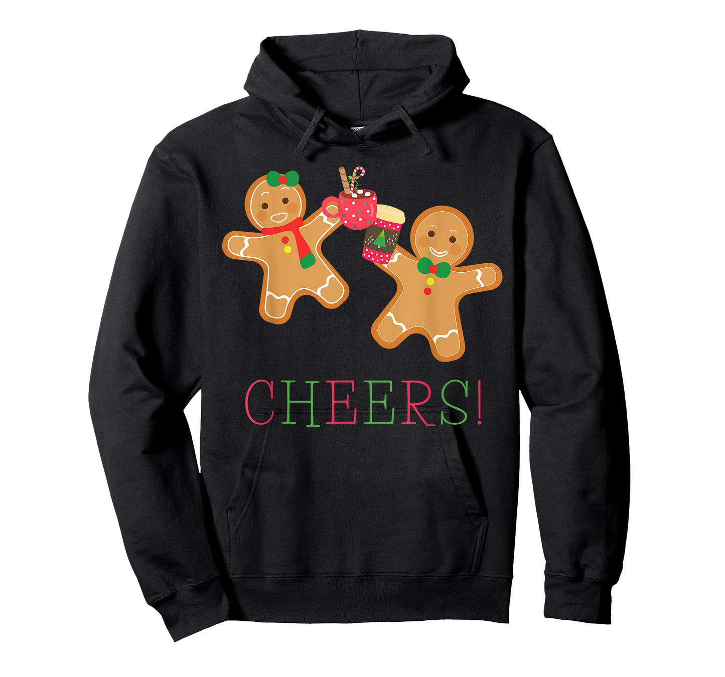 Cheers Gingerbread Man and Woman Hot Chocolate Coffee T-Shirt