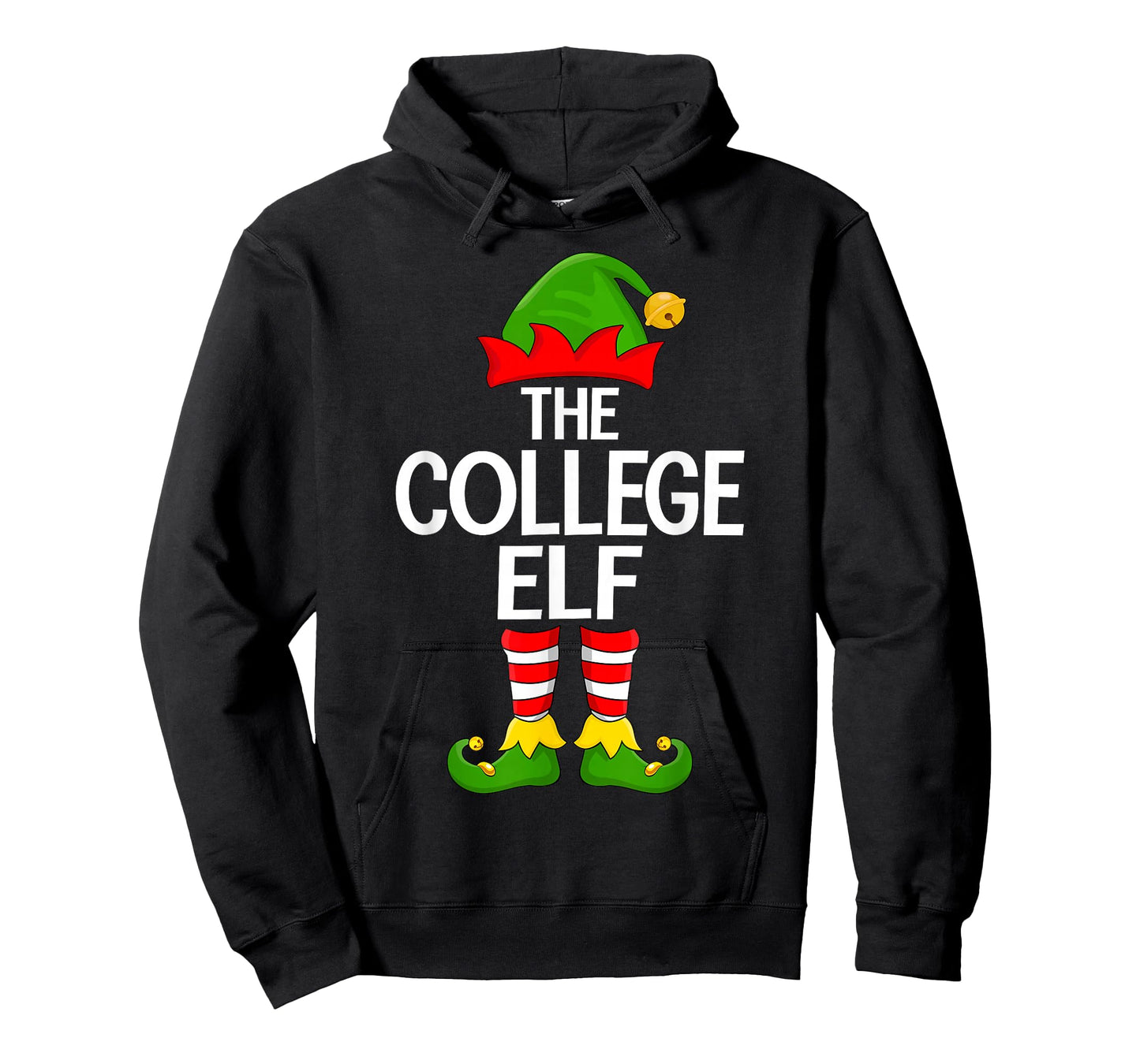 College Elf Xmas Matching Family Elf Squad Christmas T-Shirt