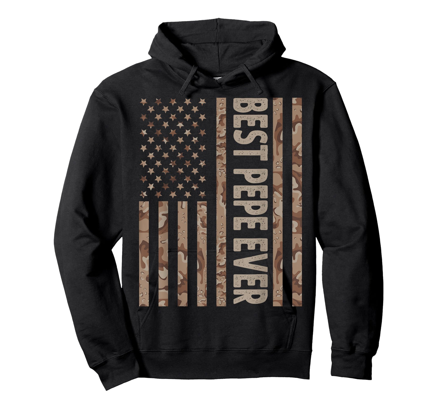 Best Pepe Ever US American Flag Funny Grandpa Father's Day T-Shirt for Men