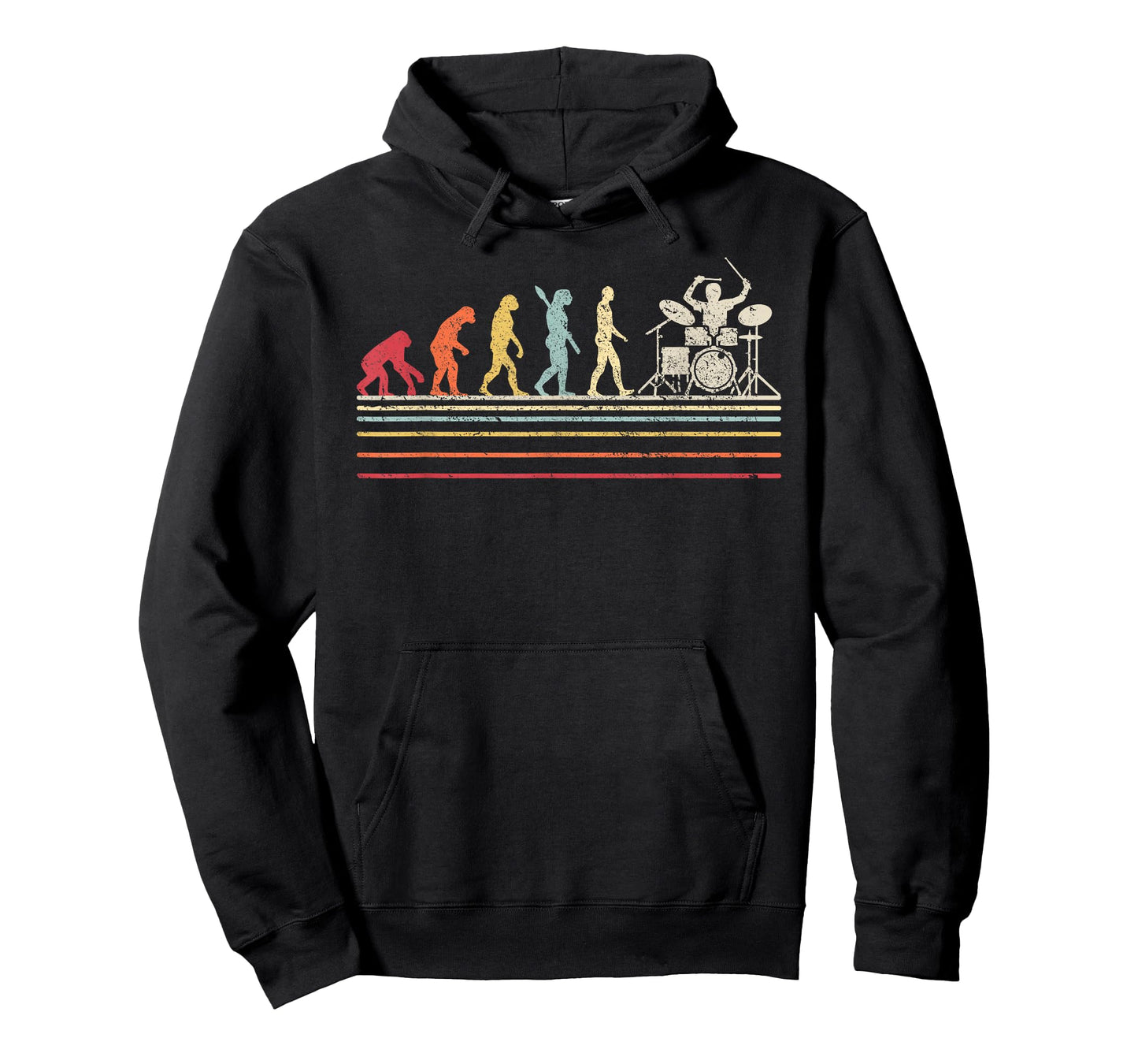 Funny Drummer T Shirt. Retro Vintage Evolution Of Man T-Shirt