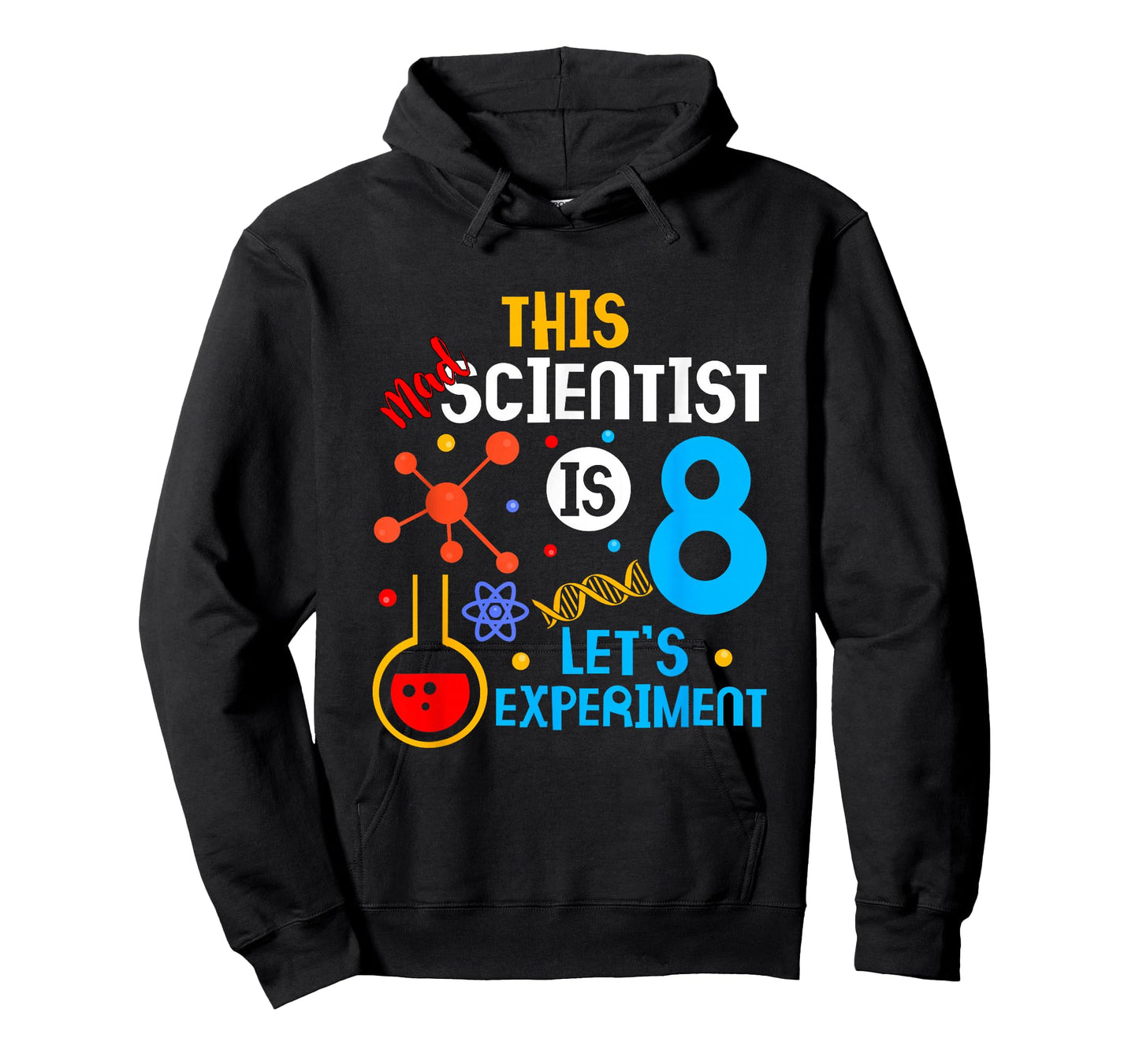 8th Birthday This Crazy Scientist is 8 Lass T-Shirt