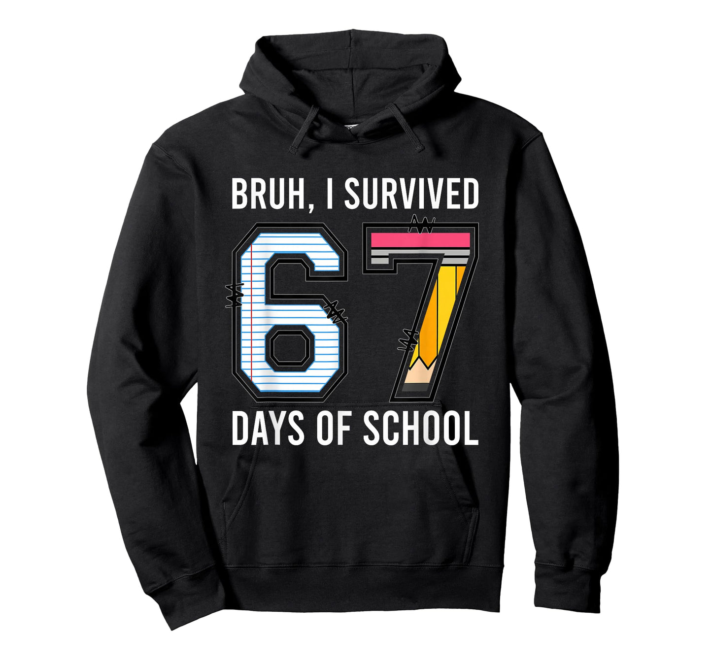 Bruh I Survived 67 Days of School Six Seven Kids Teacher T-Shirt