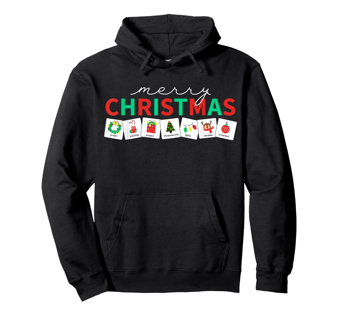 Christmas Symbols Special Education Teacher Speech Pathology T-Shirt