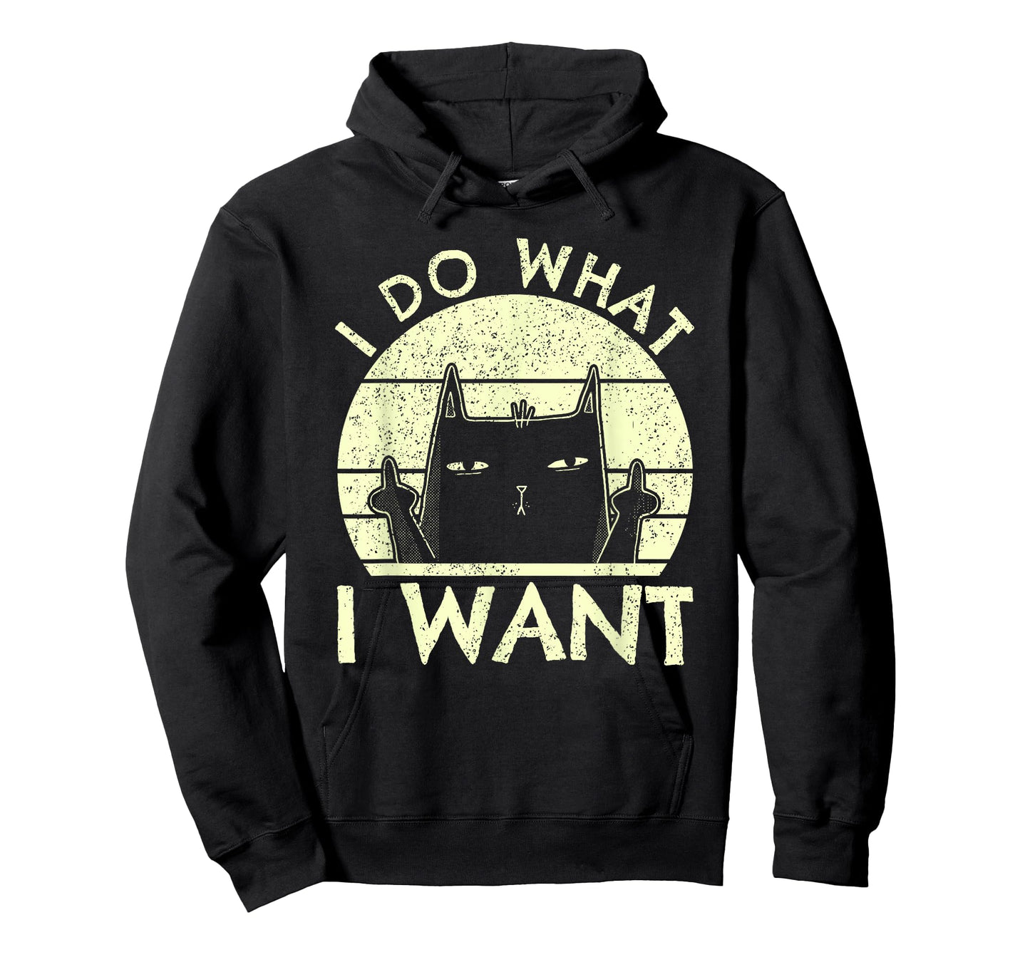 I Do What I Want Cat | Funny Graphic Vintage Retro Cat Lover Men Women T-Shirt