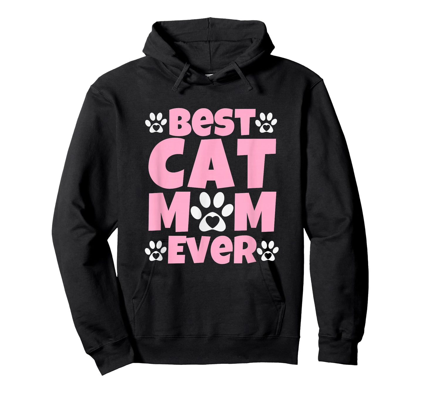 Best Cat Mom Ever Mothers Day Present Cute Cat Paw Prints T-Shirt