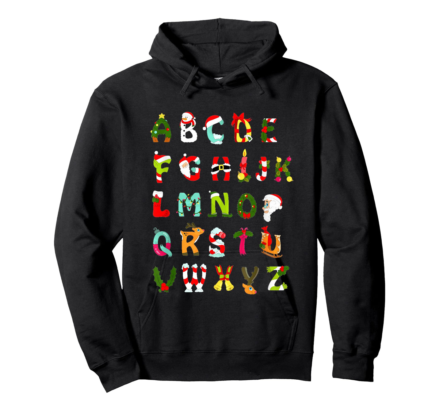 Christmas Alphabet ABC Cute Xmas Prek Teacher Men Women T-Shirt