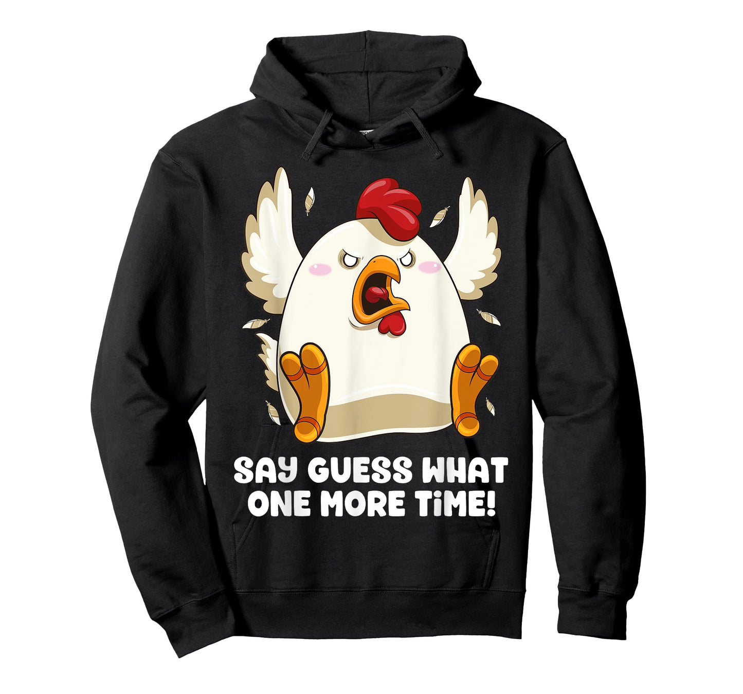 Say Guess What Chicken Butt Again! Funny Angry Chicken Farm T-Shirt