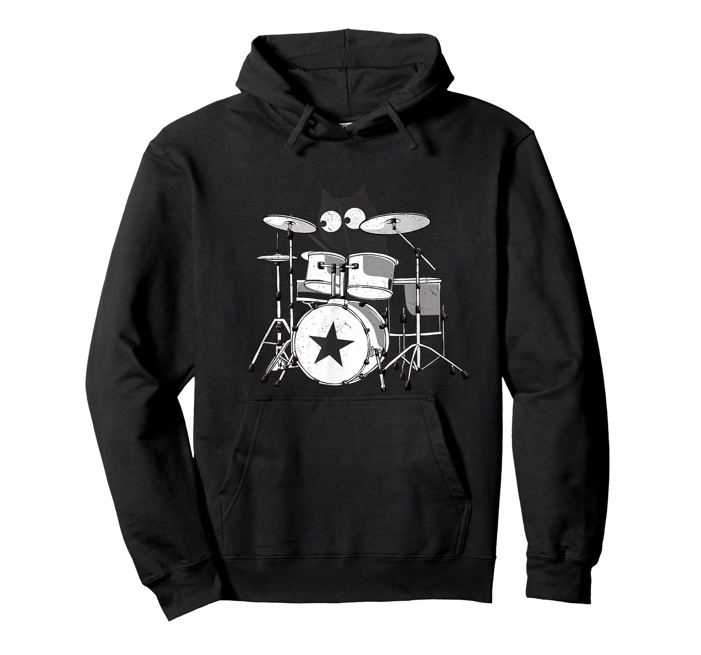 Cat Drummer Funny Band Playing Kitty Punk Rockstar Kitten T-Shirt