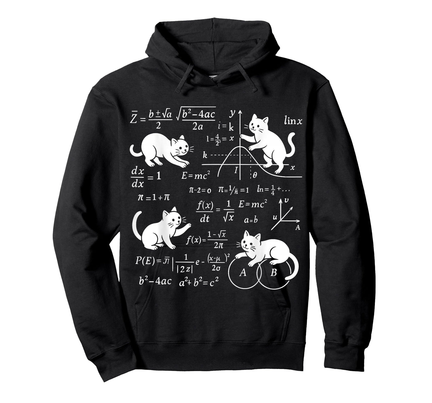 Cats And Math Lover Funny Cat Lover Science Teacher Student T-Shirt