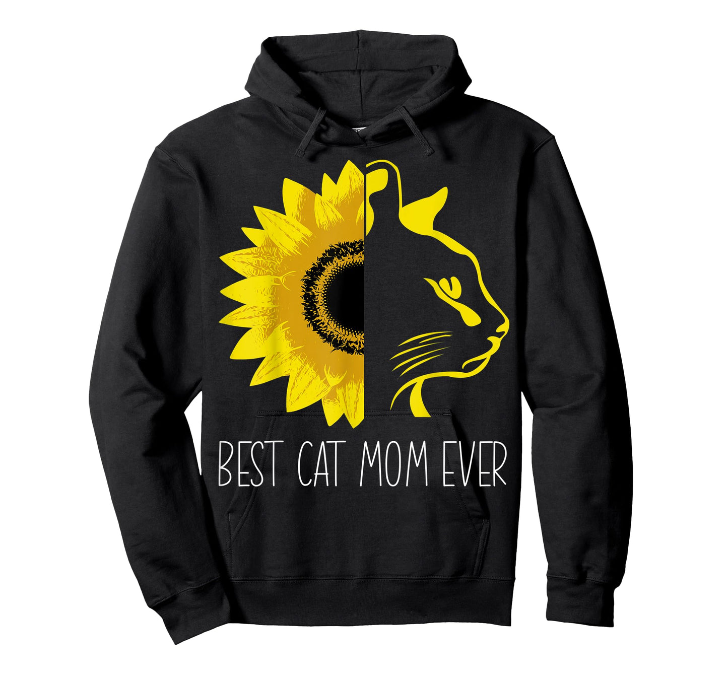 Best Cat Mom Ever Sunflower - Cat Mum Mother's Day T-Shirt