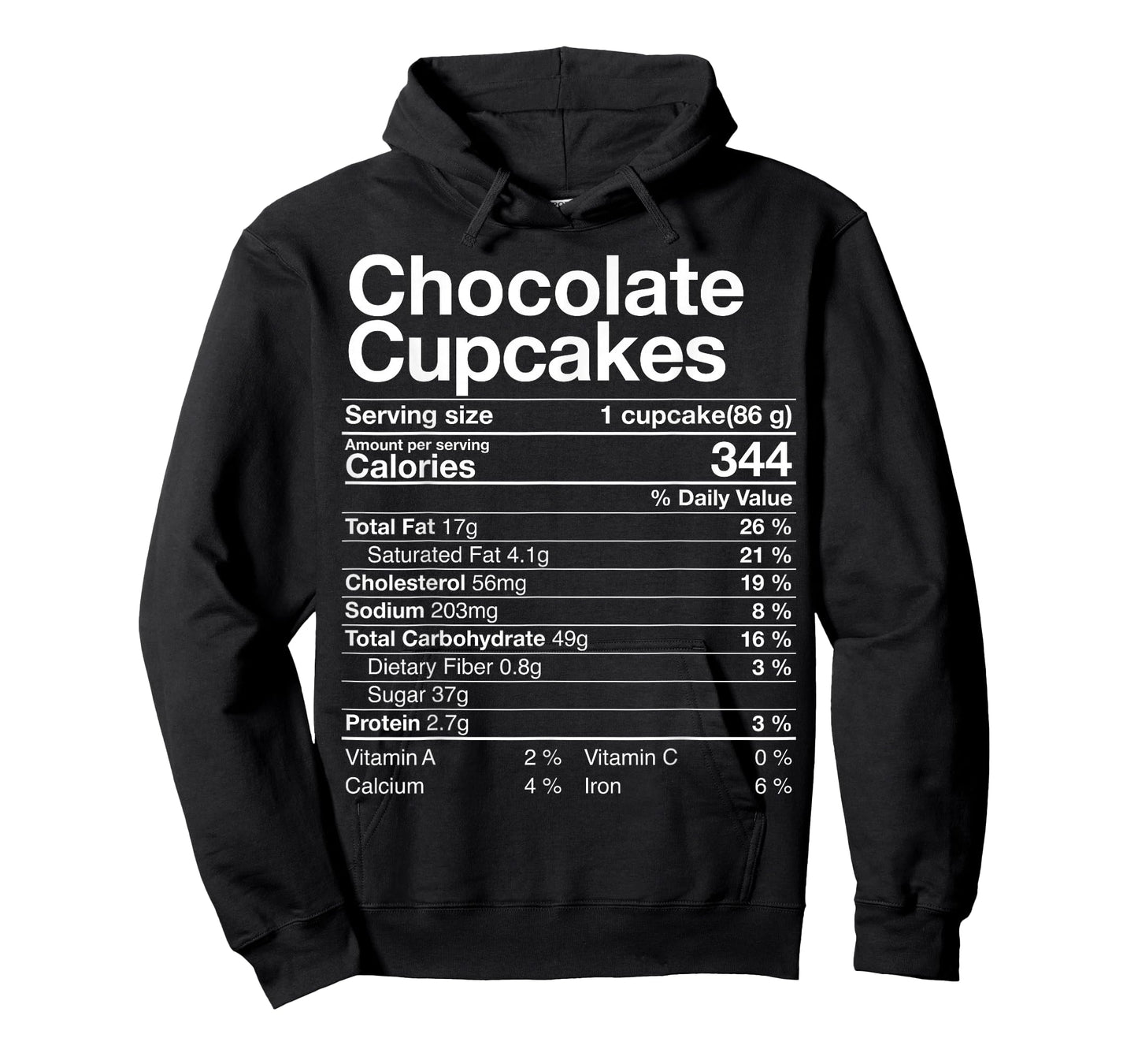 Chocolate Cupcakes Nutrition Fact Thanksgiving Dinner Gift T-Shirt