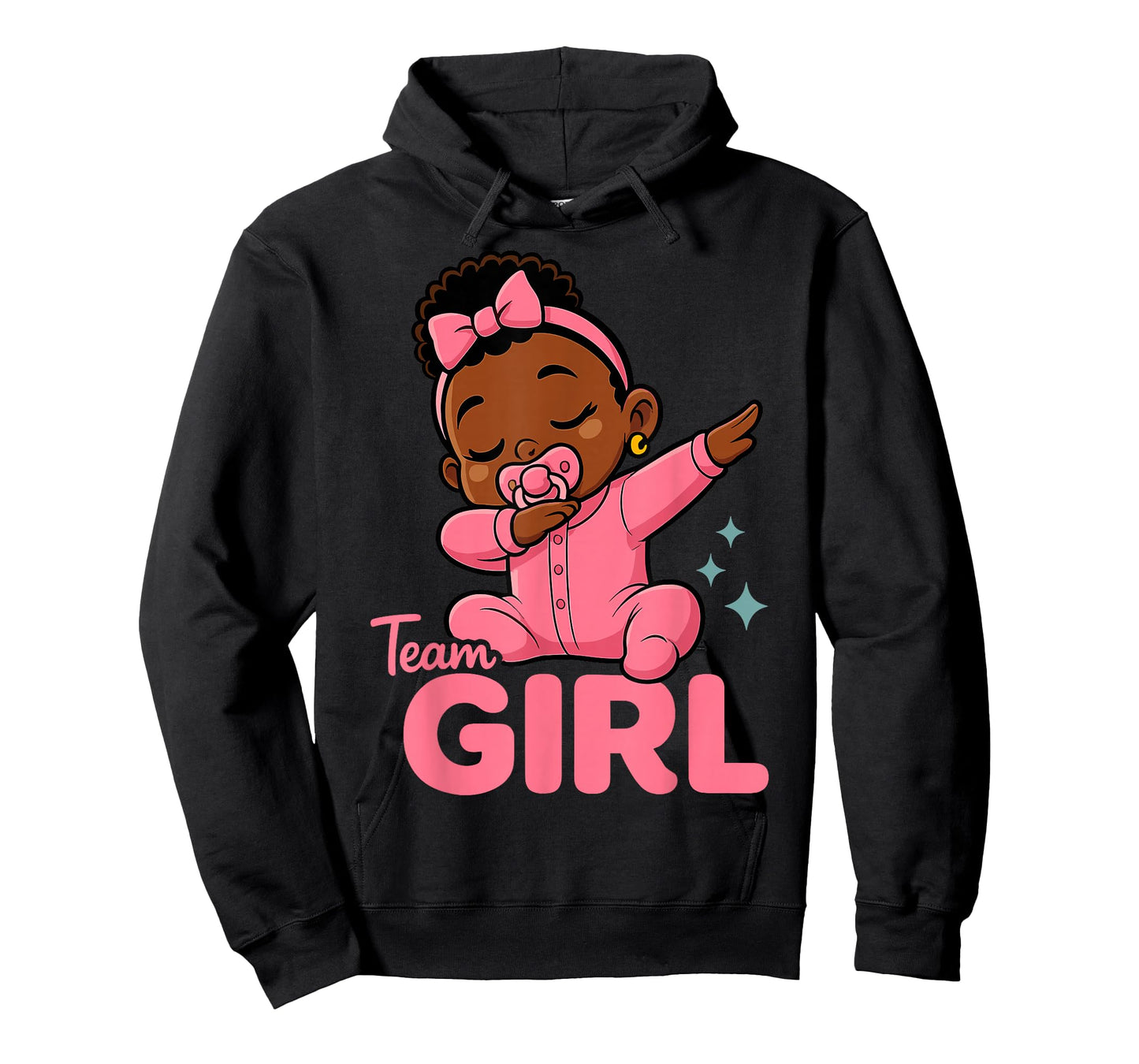 Team Girl Dabbing Melanin Baby Gender Reveal Party T-Shirt