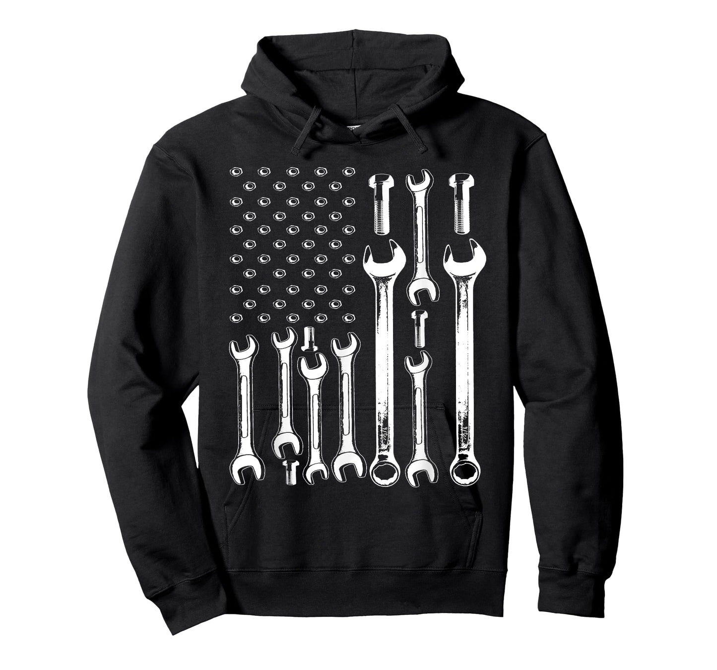American Flag Mechanic Patriotic Funny Auto Wrench Men Gifts T-Shirt