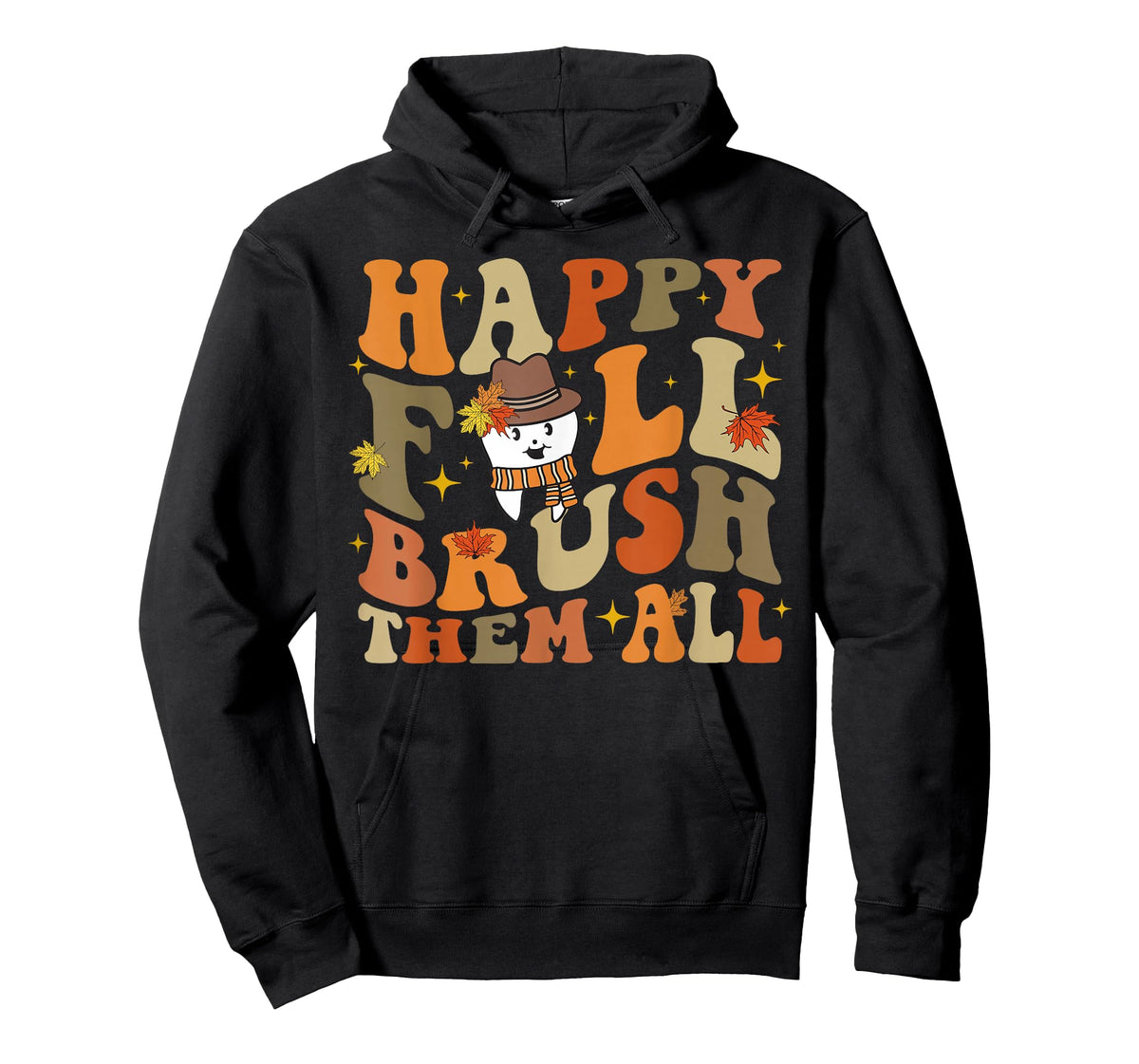 Happy Fall Brush Them All Thanksgiving Dentist Dental Autumm T-Shirt