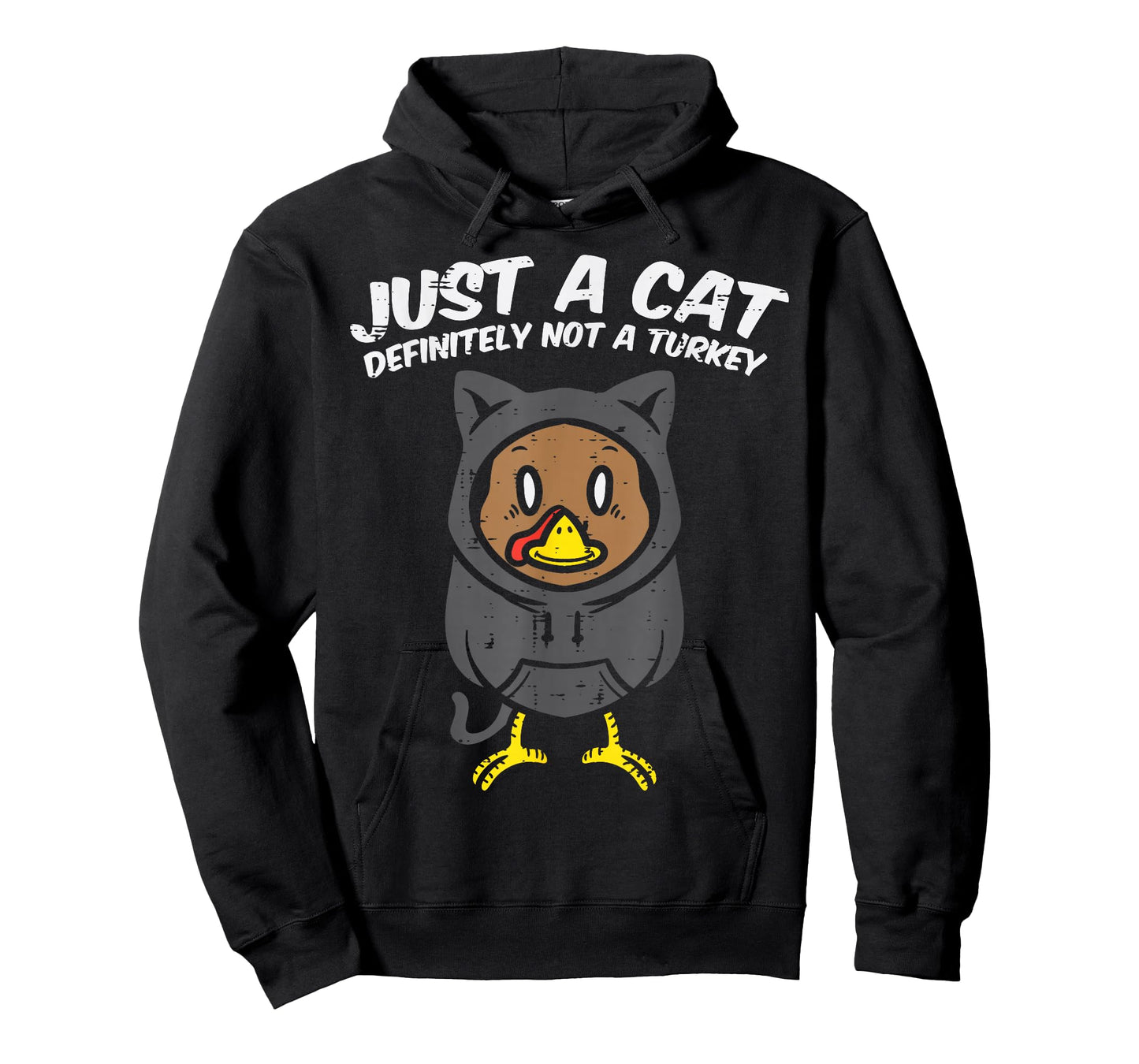 Just A Cat Not Turkey Funny Thanksgiving Dinner Women Kids T-Shirt