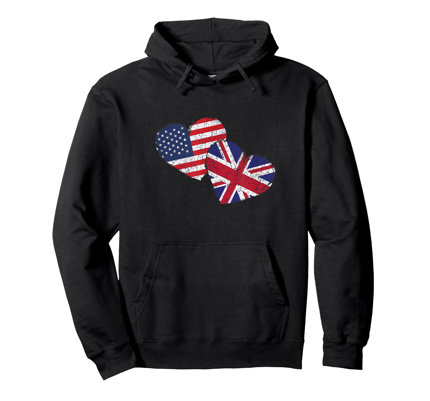 USA United Kingdom Heart Country Flag American British T-Shirt