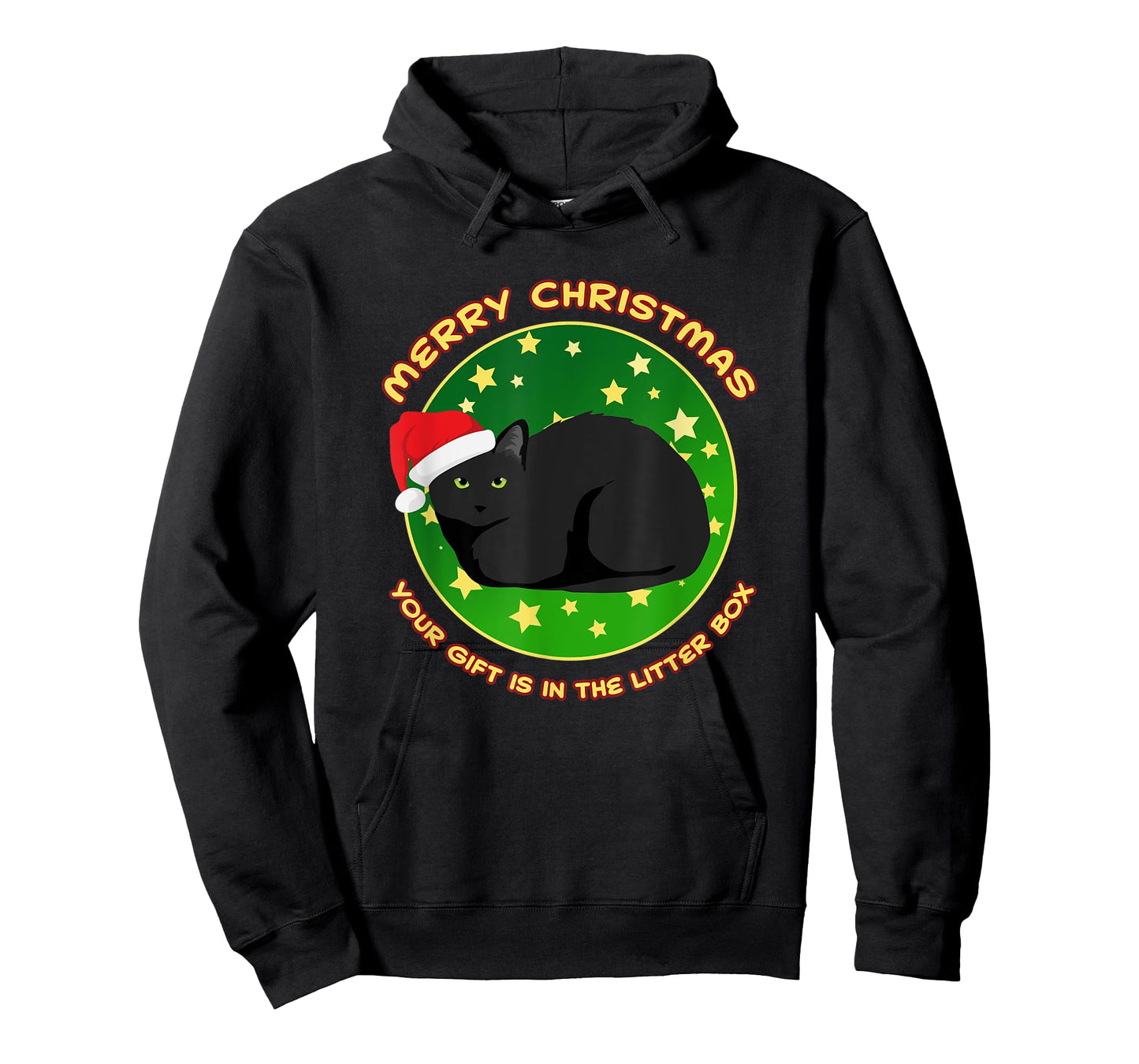 Merry Christmas Your Present is in the Litter Box Cat Xmas T-Shirt for Men Women