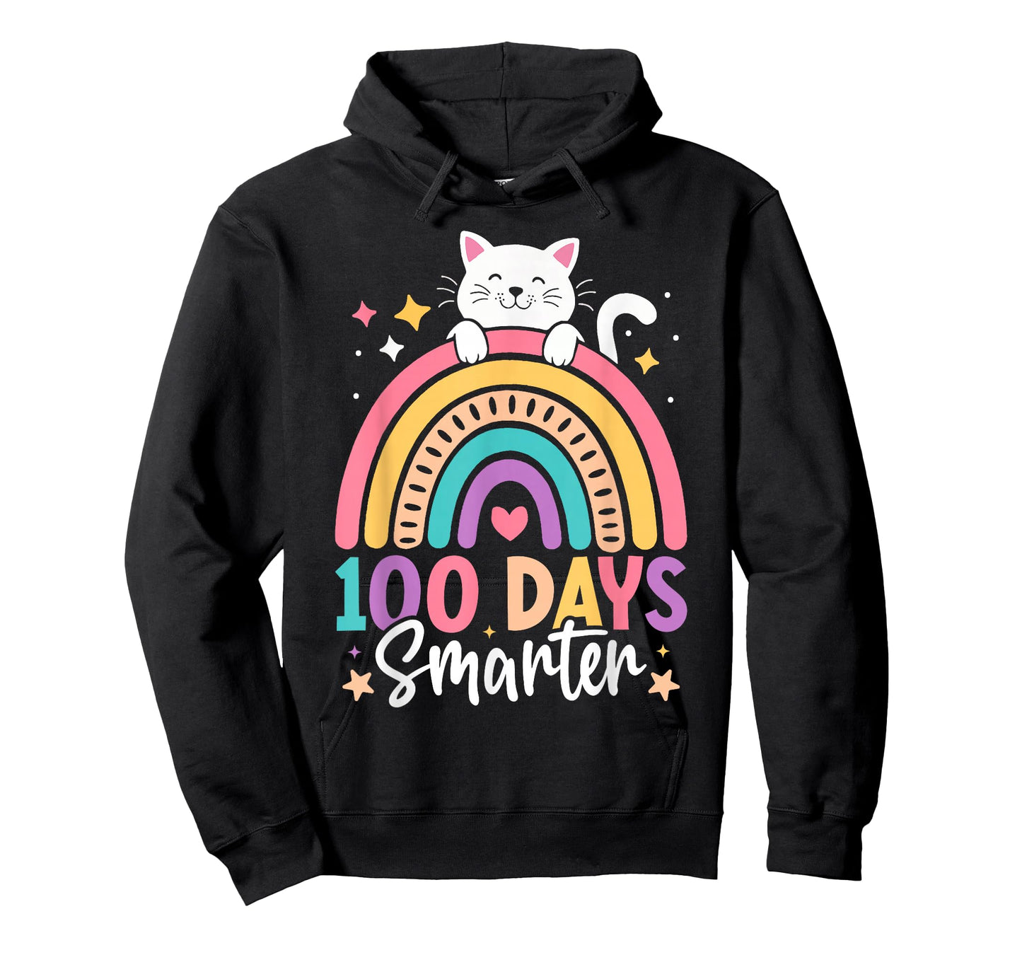 100 Days of School Kids Kitten Cat 100th Day of School Girls T-Shirt