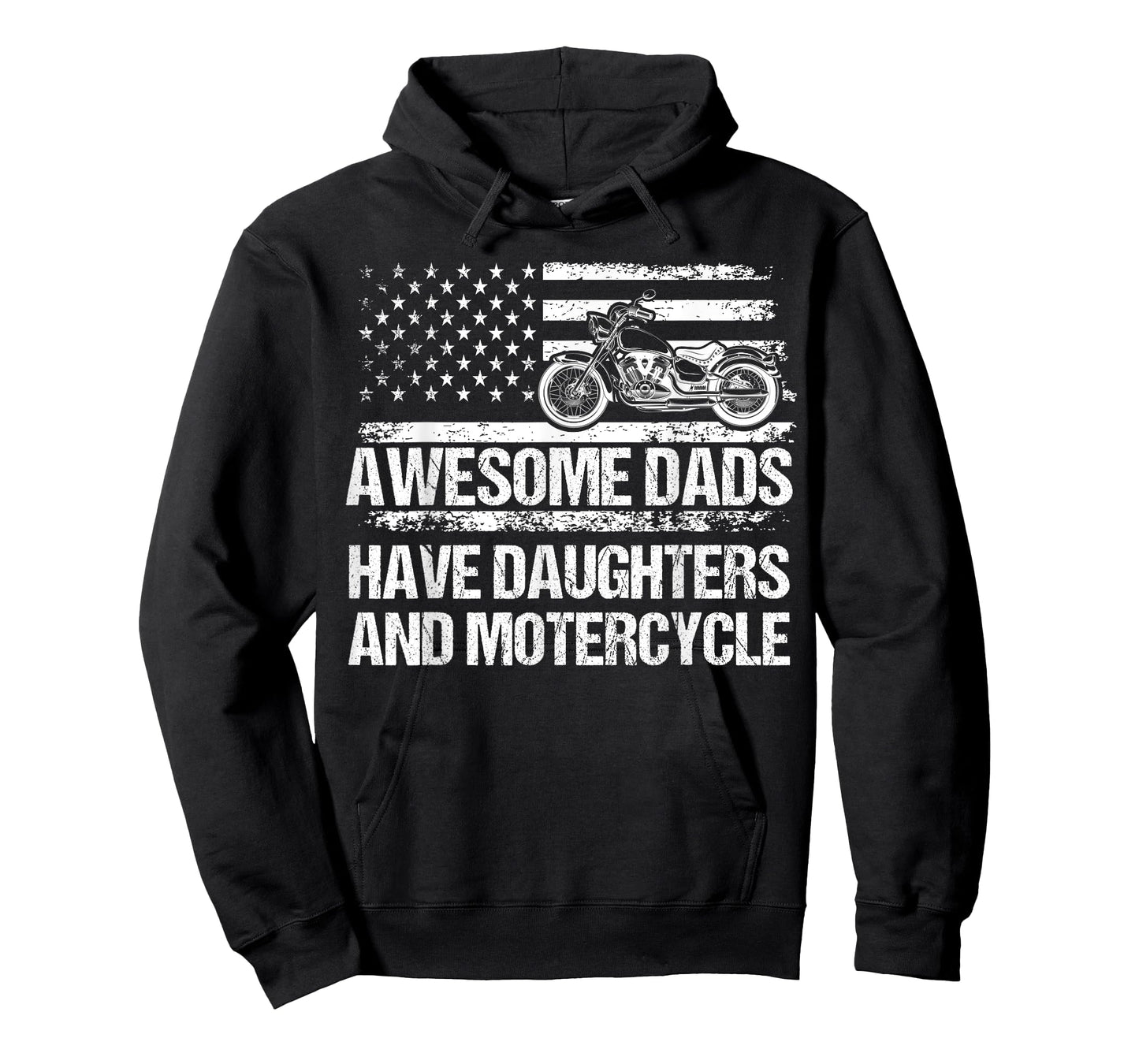 Awesome Dads Have Daughters and Motorcycle Father's Day Dad T-Shirt