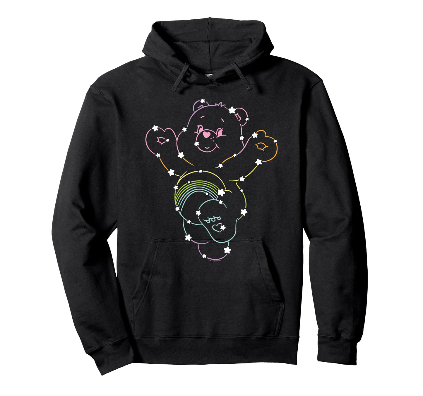 Care Bears Cheer Bear Vintage Rainbow Constellation Outline T-Shirt