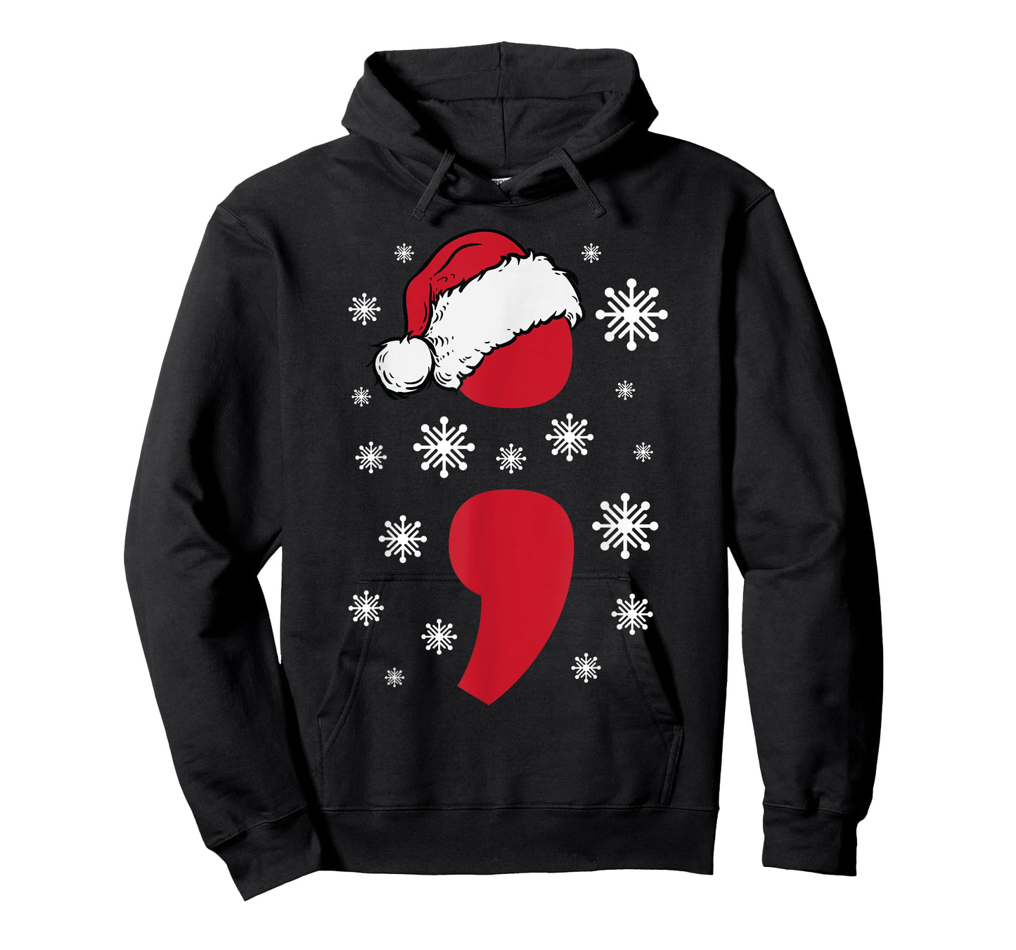 Christmas Mental Health Anxiety Depression Project Semicolon T-Shirt