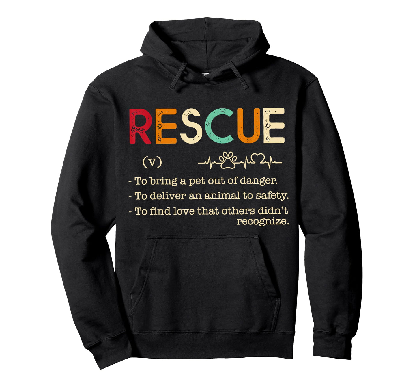 Rescue Definition Animal Lovers Funny Rescue Pet Tee T-Shirt