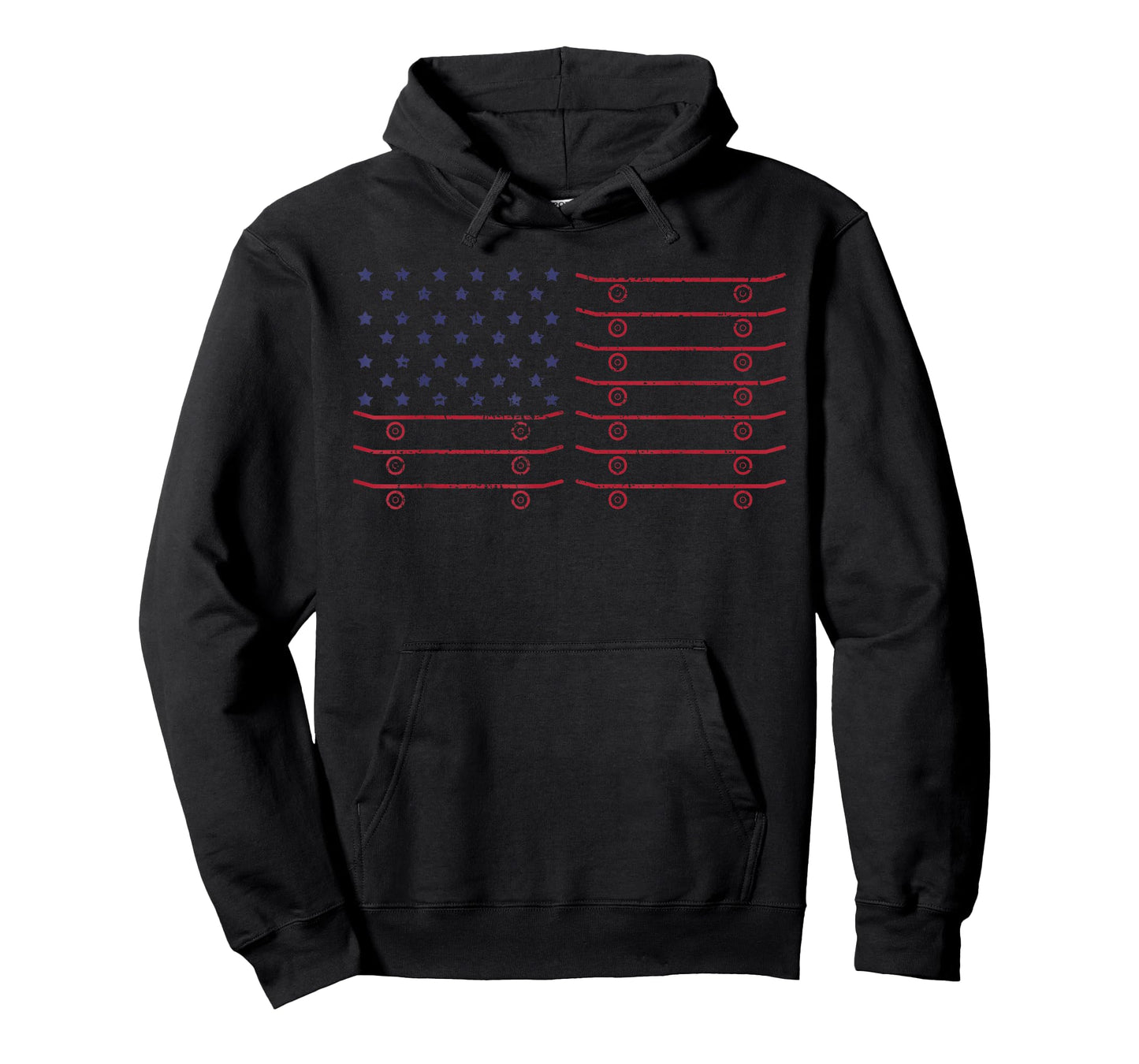 Skateboard USA Flag 4th of July Gift T-Shirt