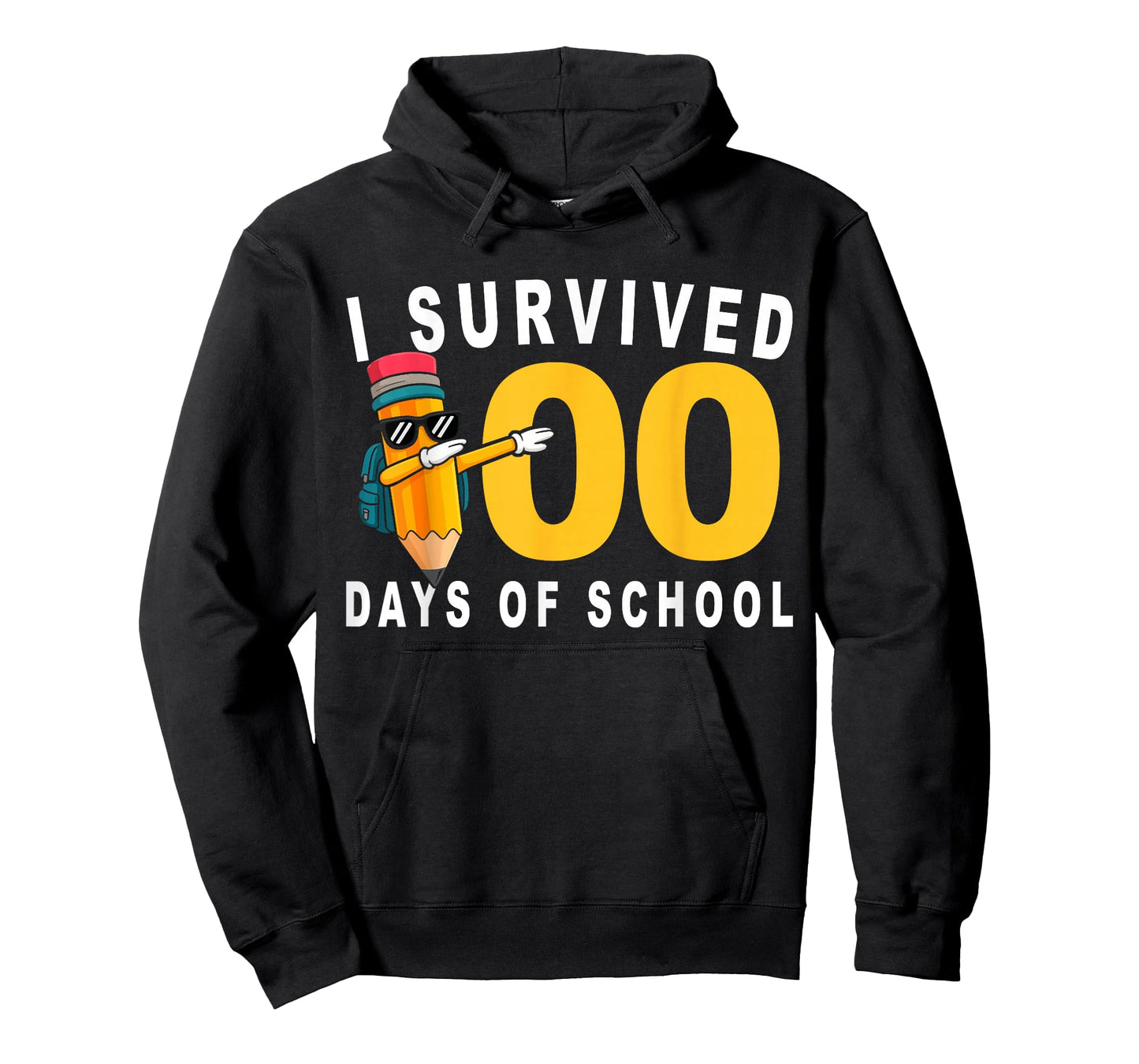 I Survived 100 Days of School Dabbing Pencil Funny Kids Boys T-Shirt