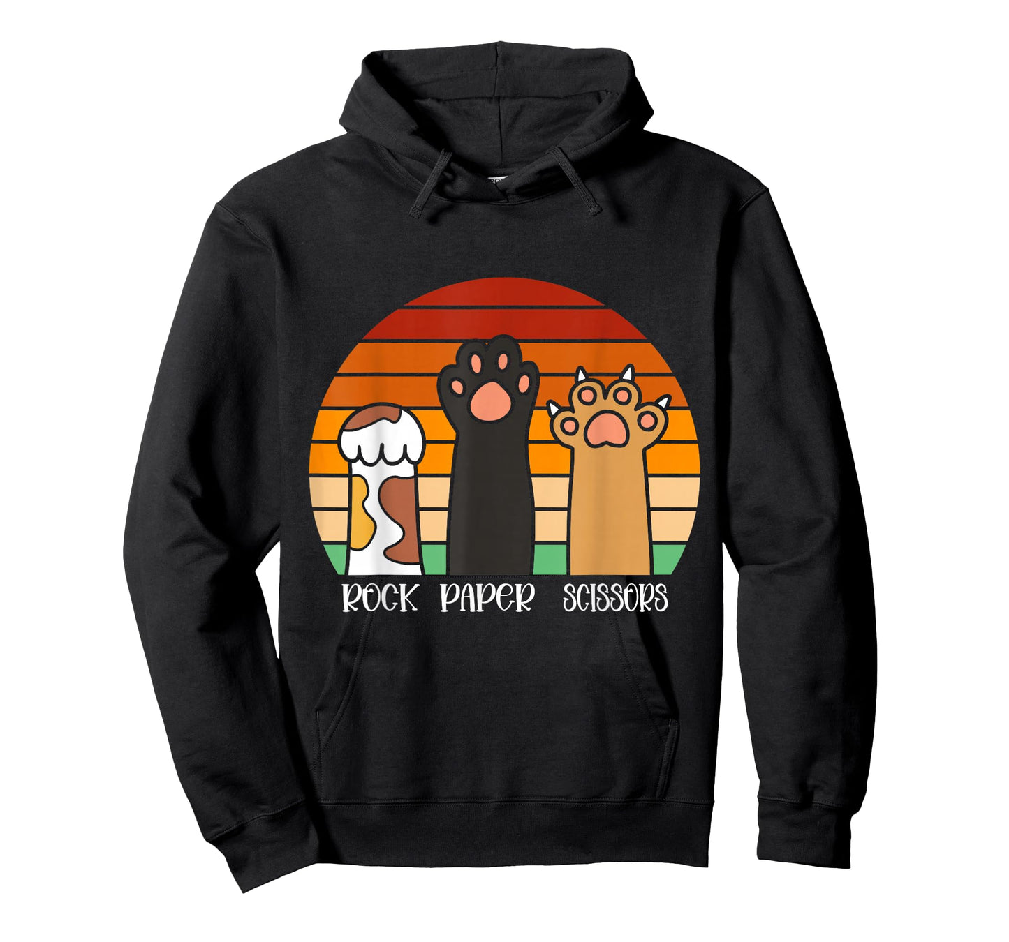 Rock Paper Scissors Game Kitten Lover Animal Paws Cat T-Shirt