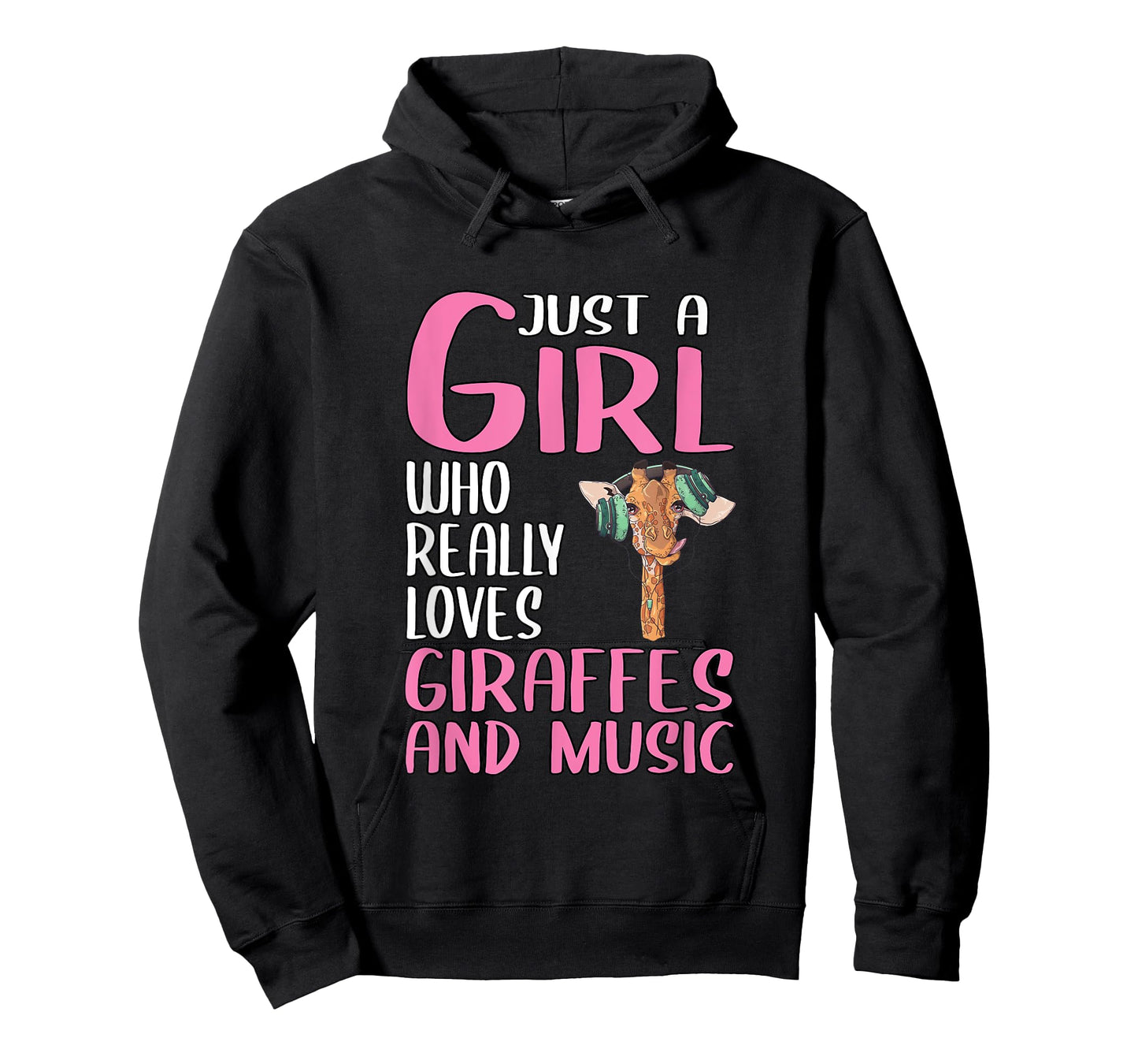 Womens Gift Just A Girl Who Really Loves Giraffes And Music T-Shirt