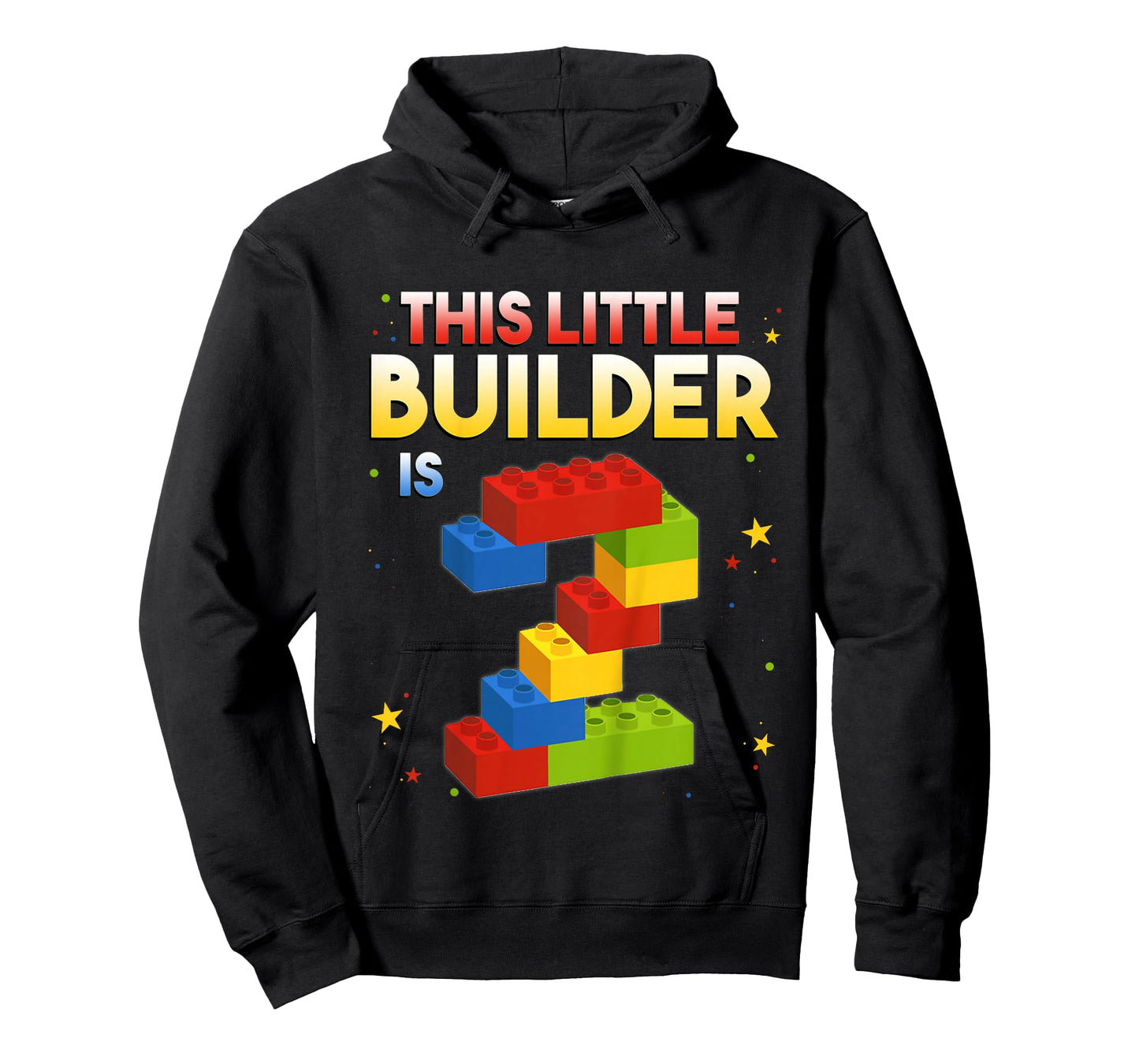 2 Years Old Builder Boy Girl Gift Building Blocks Birthday T-Shirt