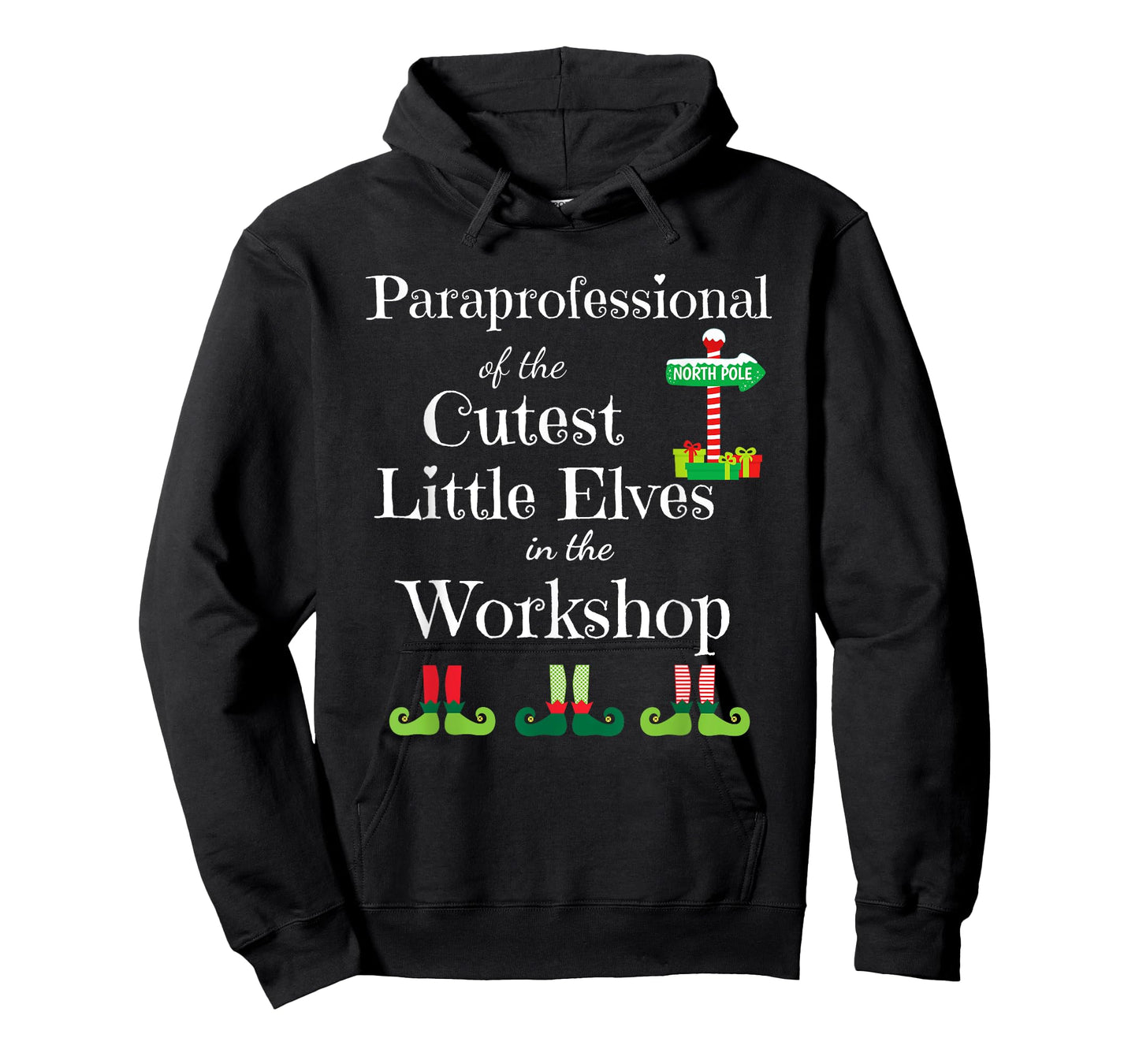 Cute Paraprofessional Teacher Christmas Elves Workshop Men Women Kids T-Shirt