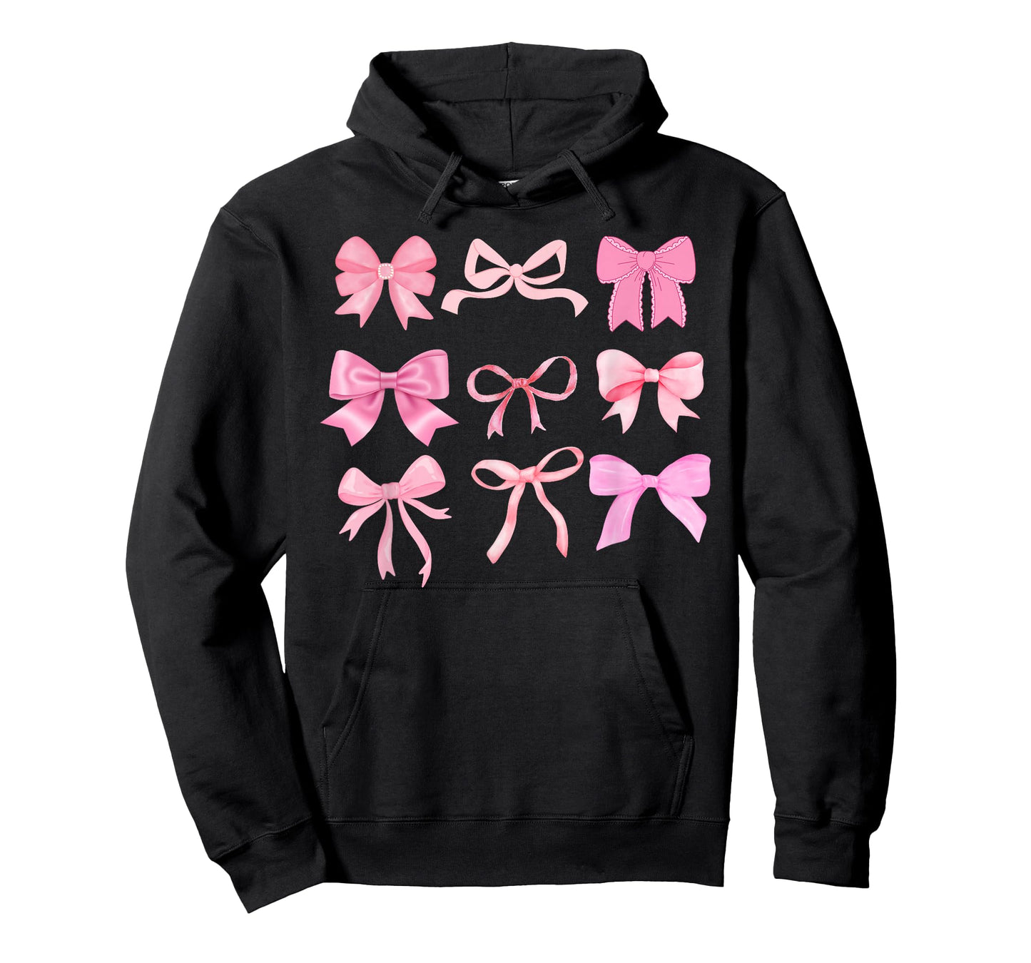Pink Bow and Ribbon Cute Graphic for Girl Women T-Shirt