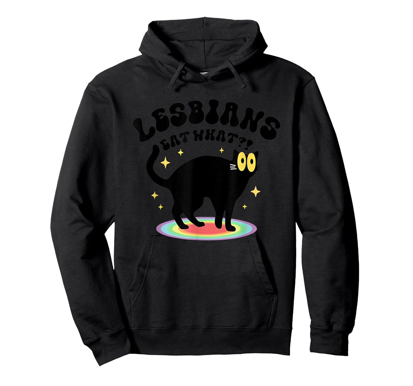 Black Cat Lesbians Eat What Men Women T-Shirt