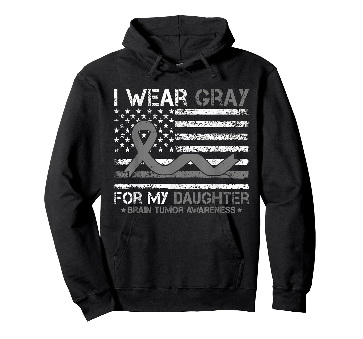 I Wear Gray For My Daughter Brain Tumor Awareness For Family T-Shirt