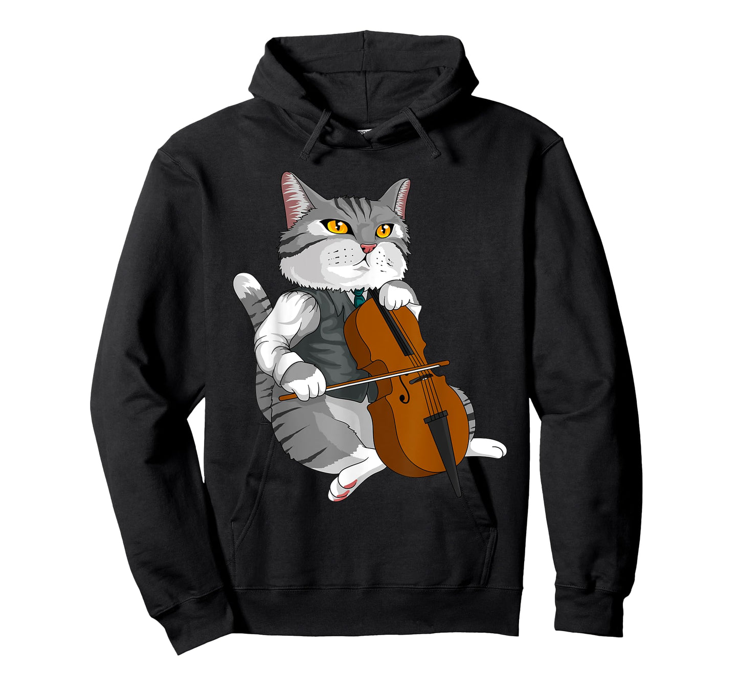 Cat Playing Cello Violin musical instrument T-Shirt